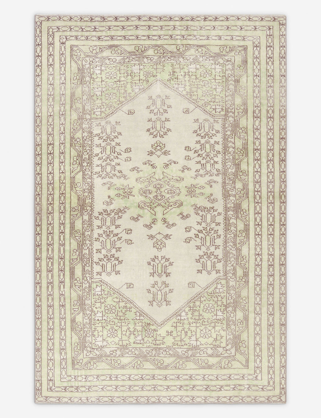 Lulu and Georgia - Vintage Turkish Hand - Knotted Wool Rug No. 421, 4'8" x 7'