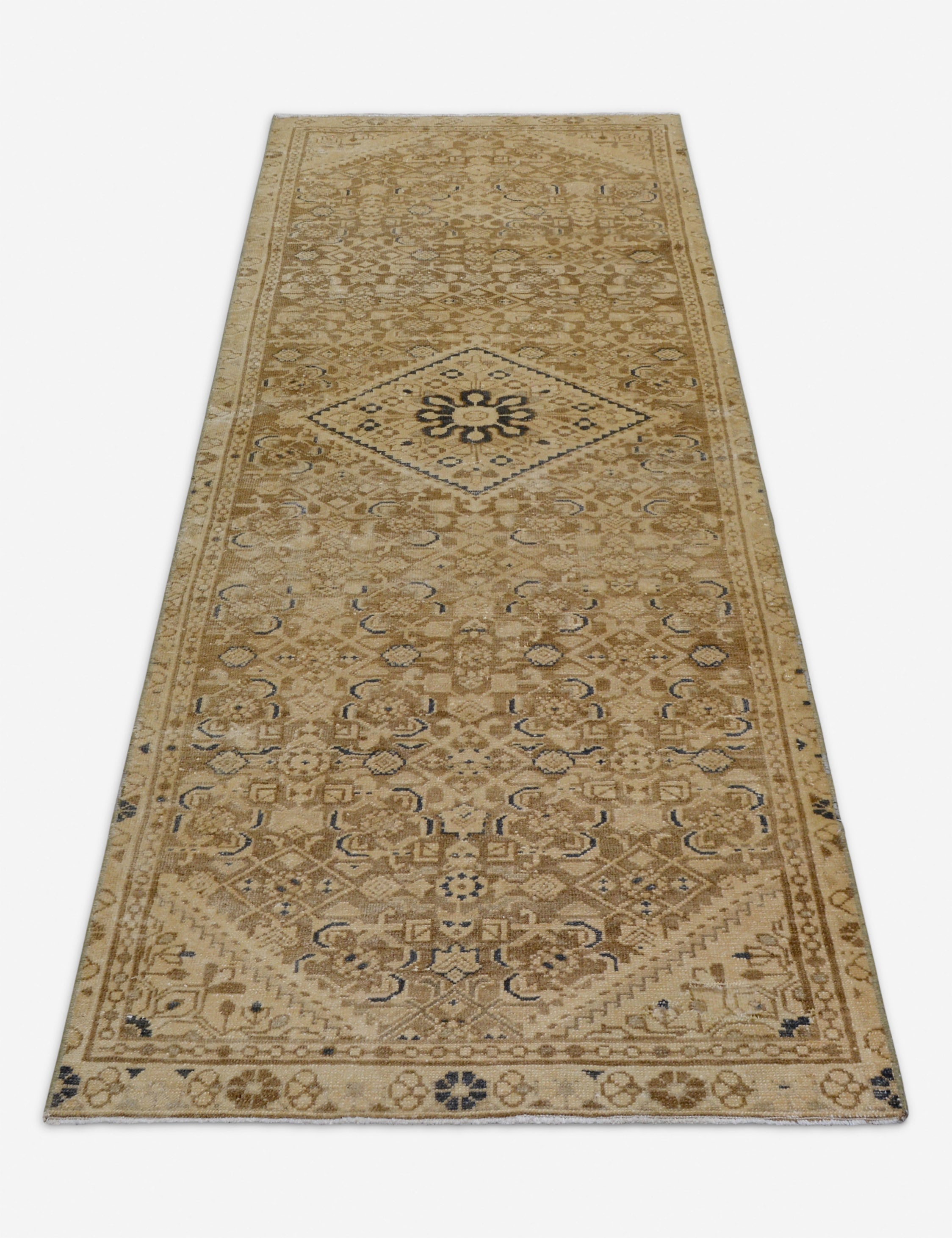 Lulu and Georgia - Vintage Turkish Hand - Knotted Wool Runner Rug No. 248, 3' x 9'6"