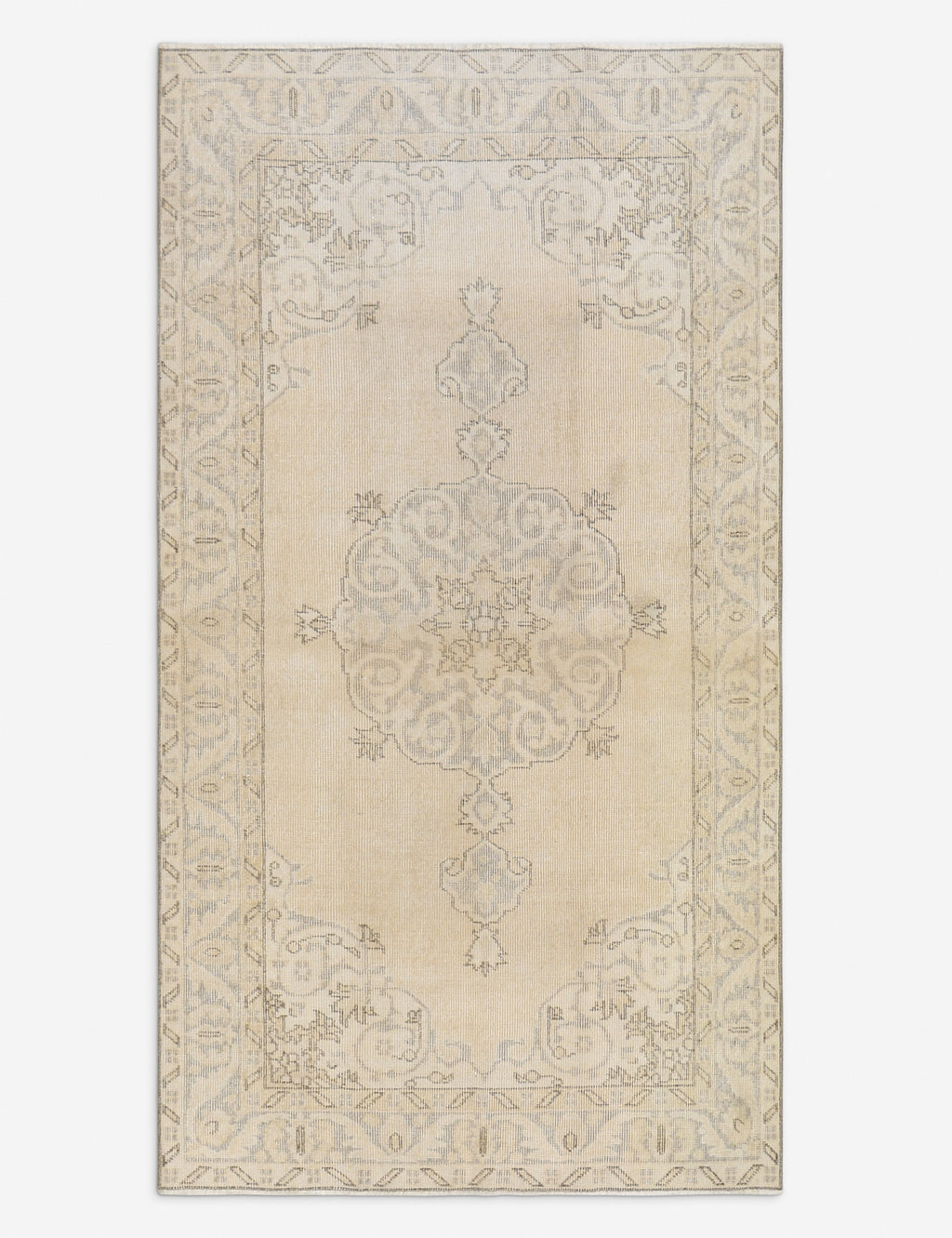 Lulu and Georgia - Vintage Turkish Hand - Knotted Wool Rug No. 432, 3'10" x 6'10"