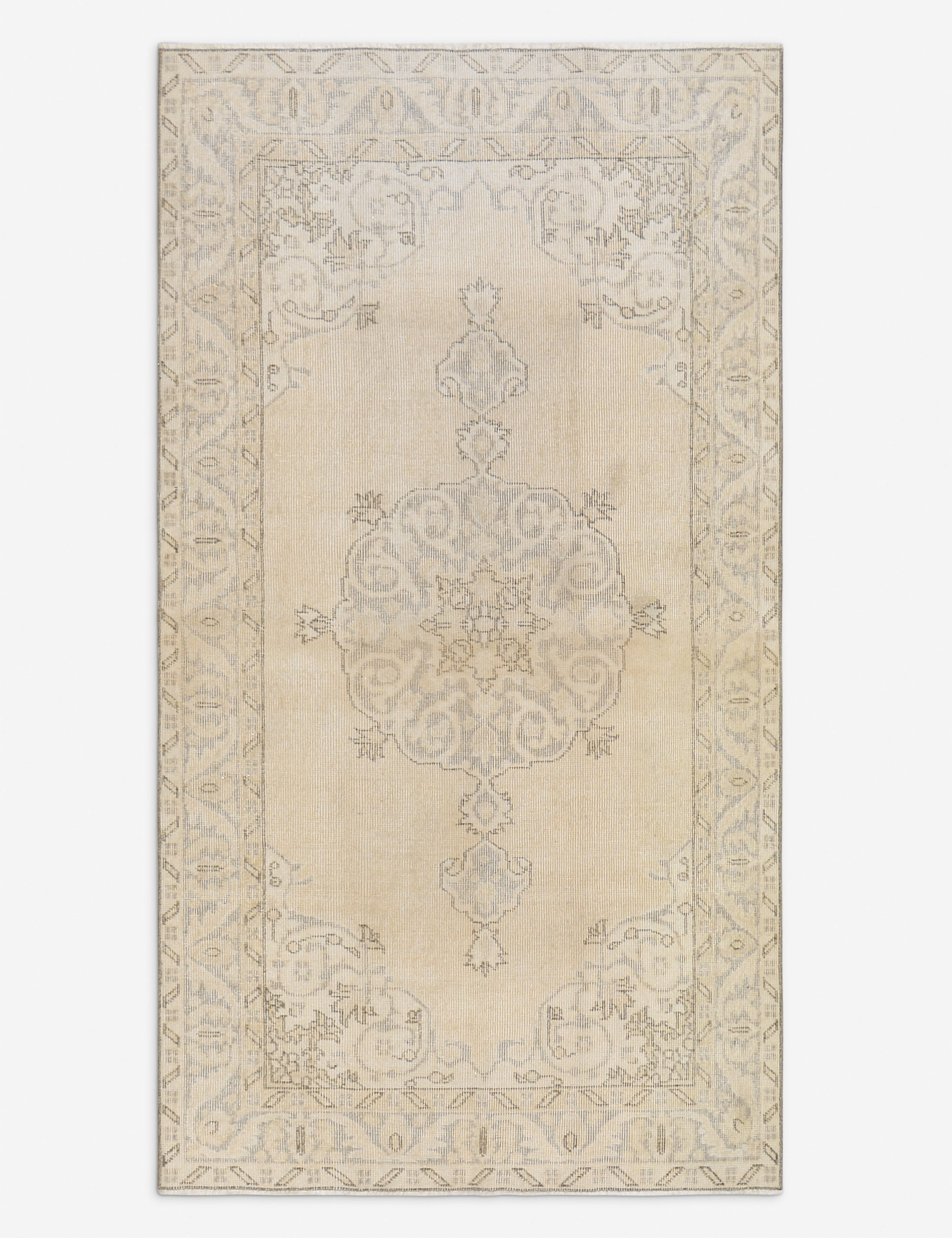Lulu and Georgia - Vintage Turkish Hand - Knotted Wool Rug No. 432, 3'10" x 6'10"