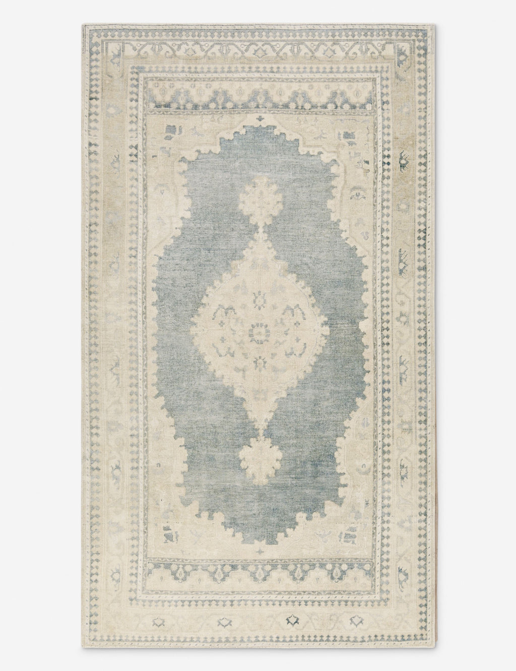 Lulu and Georgia - Vintage Turkish Hand - Knotted Wool Rug No. 417, 5'4" x 9'6"