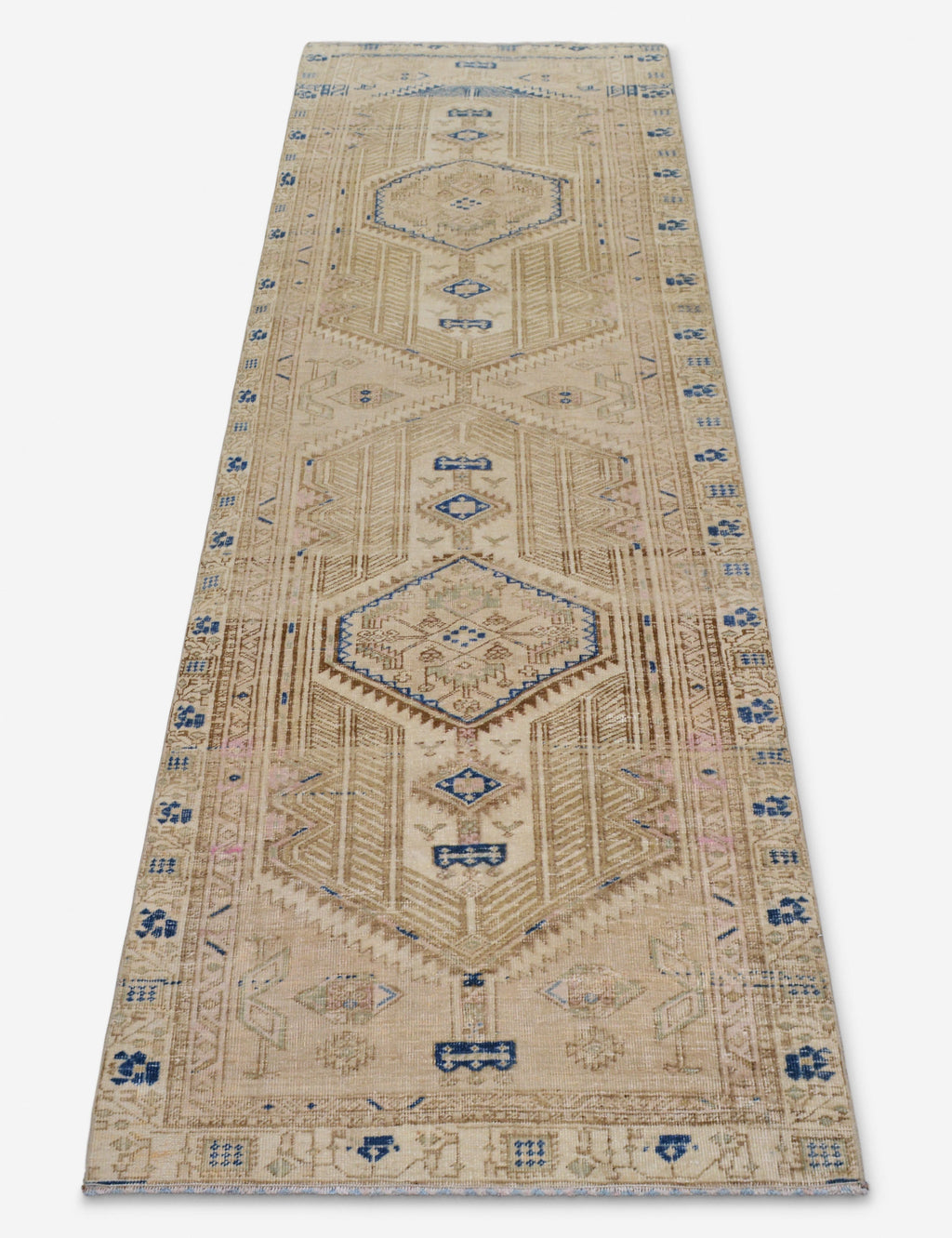 Lulu and Georgia - Vintage Turkish Hand - Knotted Wool Runner Rug No. 254, 3'3" x 10'3"