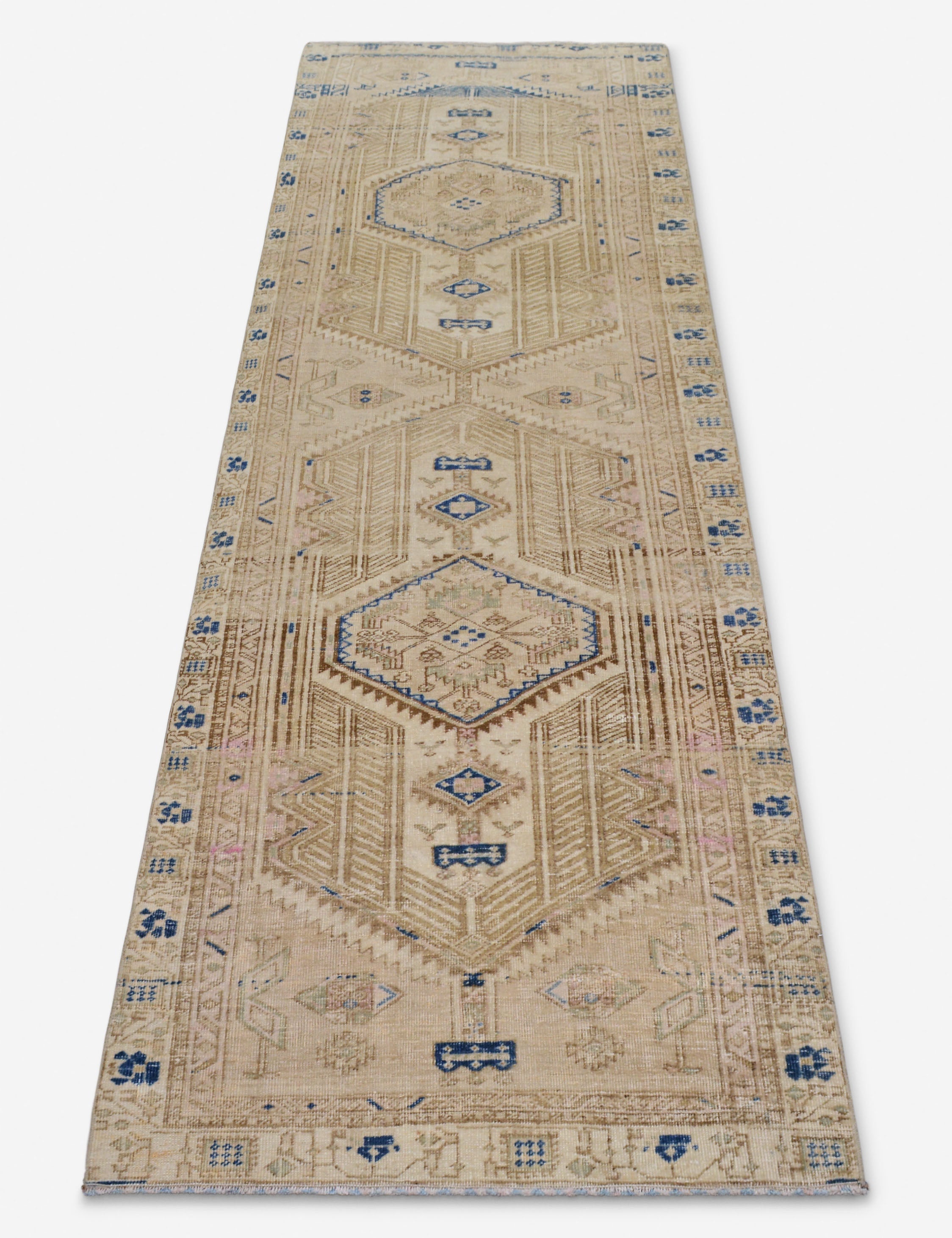 Lulu and Georgia - Vintage Turkish Hand - Knotted Wool Runner Rug No. 254, 3'3" x 10'3"