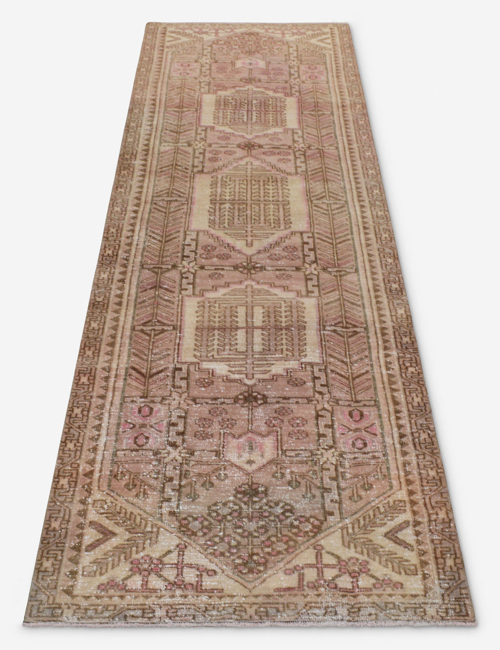 Lulu and Georgia - Vintage Turkish Hand - Knotted Wool Runner Rug No. 255, 3'2" x 9'10"