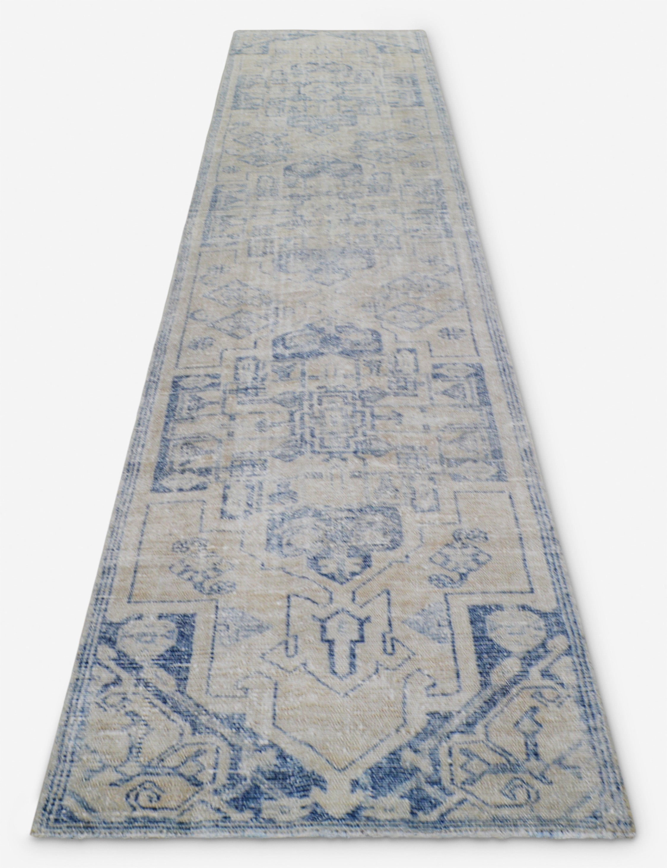 Lulu and Georgia - Vintage Turkish Hand - Knotted Wool Runner Rug No. 256, 2'4" x 12'