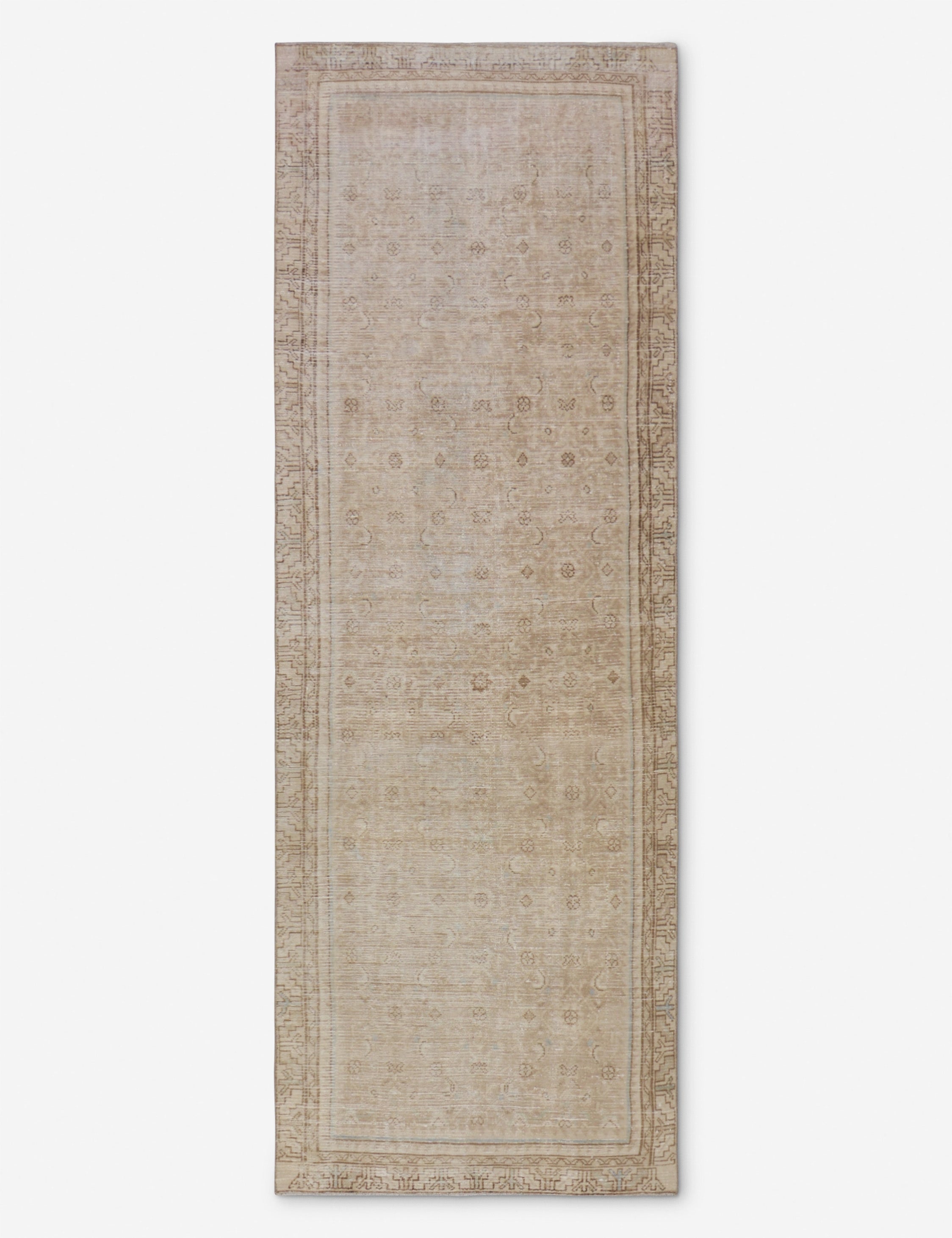 Lulu and Georgia - Vintage Turkish Hand - Knotted Wool Runner Rug No. 258, 3'4" x 9'5"