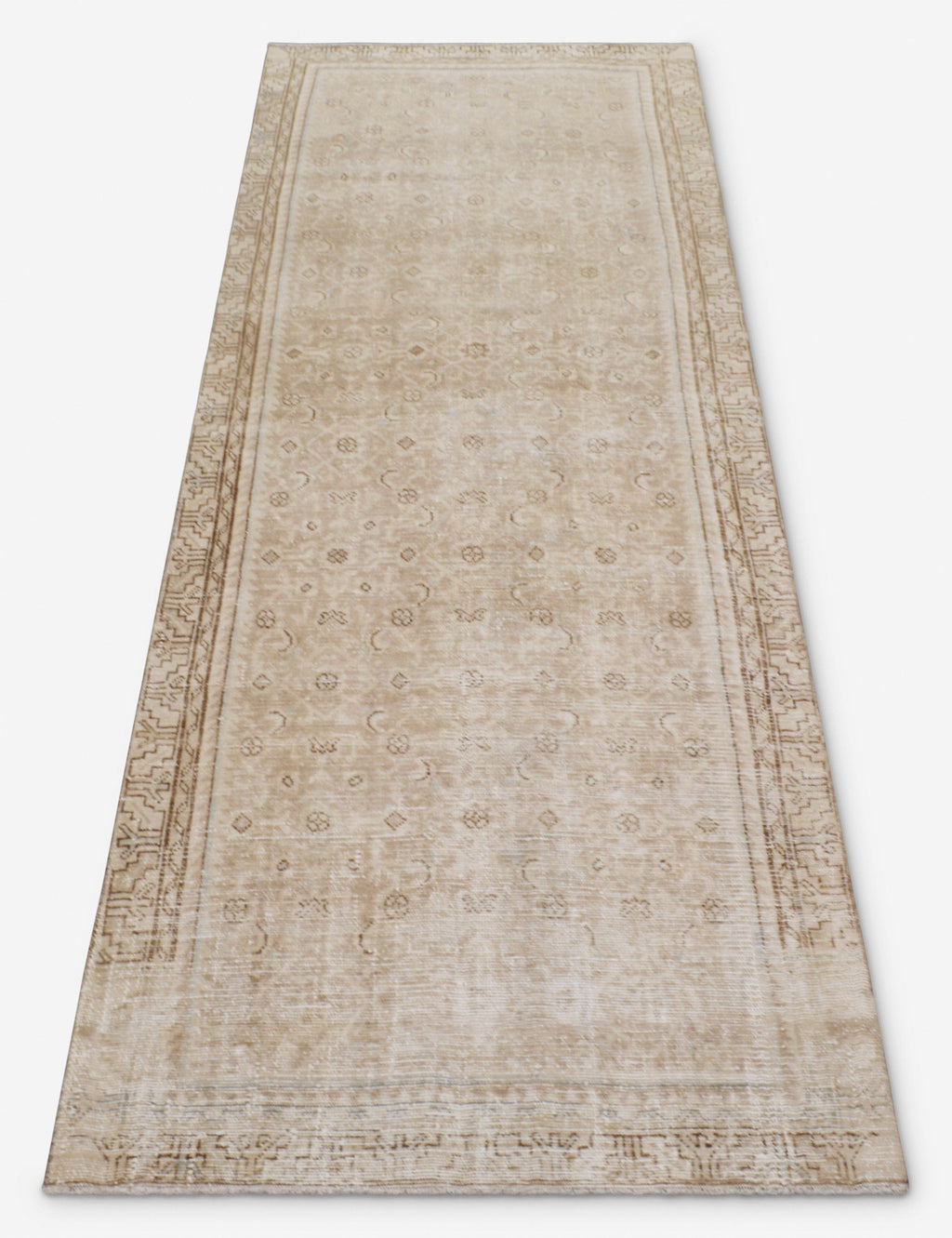 Lulu and Georgia - Vintage Turkish Hand - Knotted Wool Runner Rug No. 258, 3'4" x 9'5"