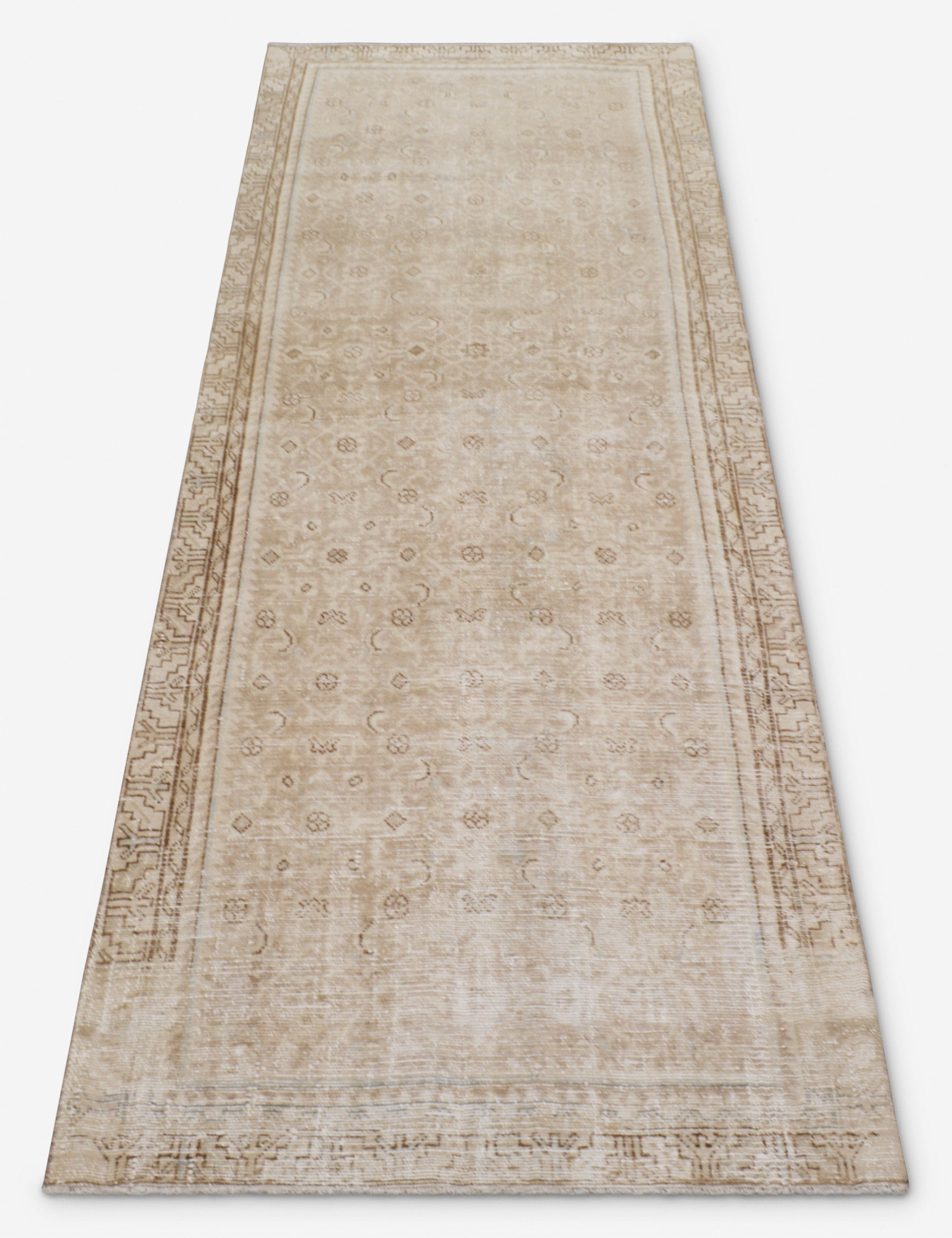 Lulu and Georgia - Vintage Turkish Hand - Knotted Wool Runner Rug No. 258, 3'4" x 9'5"