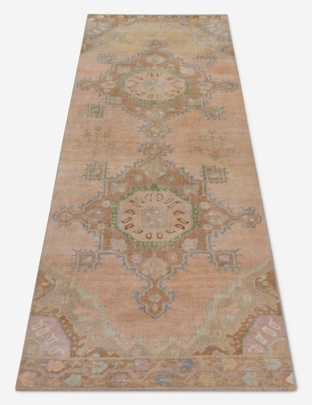 Lulu and Georgia - Vintage Turkish Hand - Knotted Wool Runner Rug No. 265, 3' x 8'1"