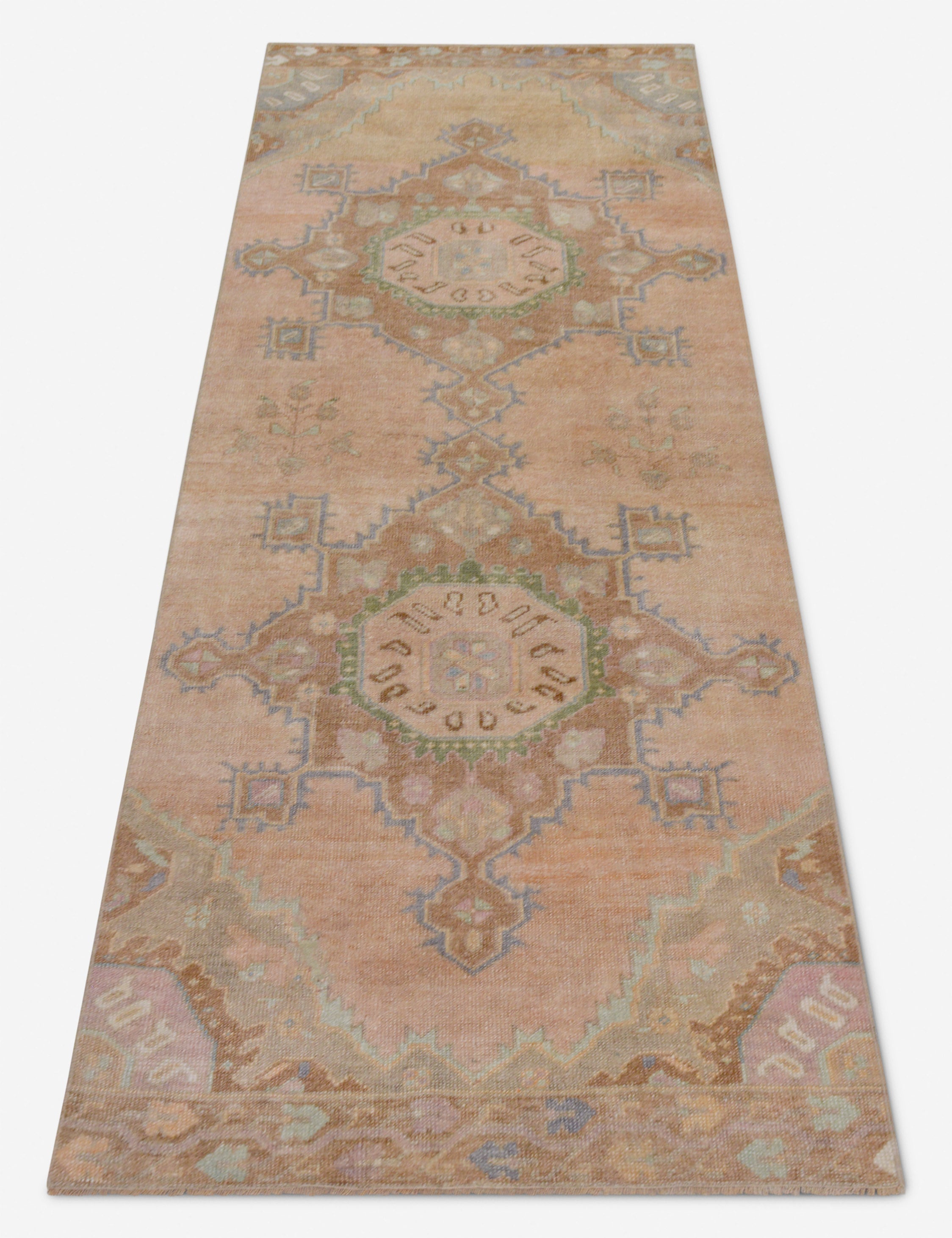 Lulu and Georgia - Vintage Turkish Hand - Knotted Wool Runner Rug No. 265, 3' x 8'1"