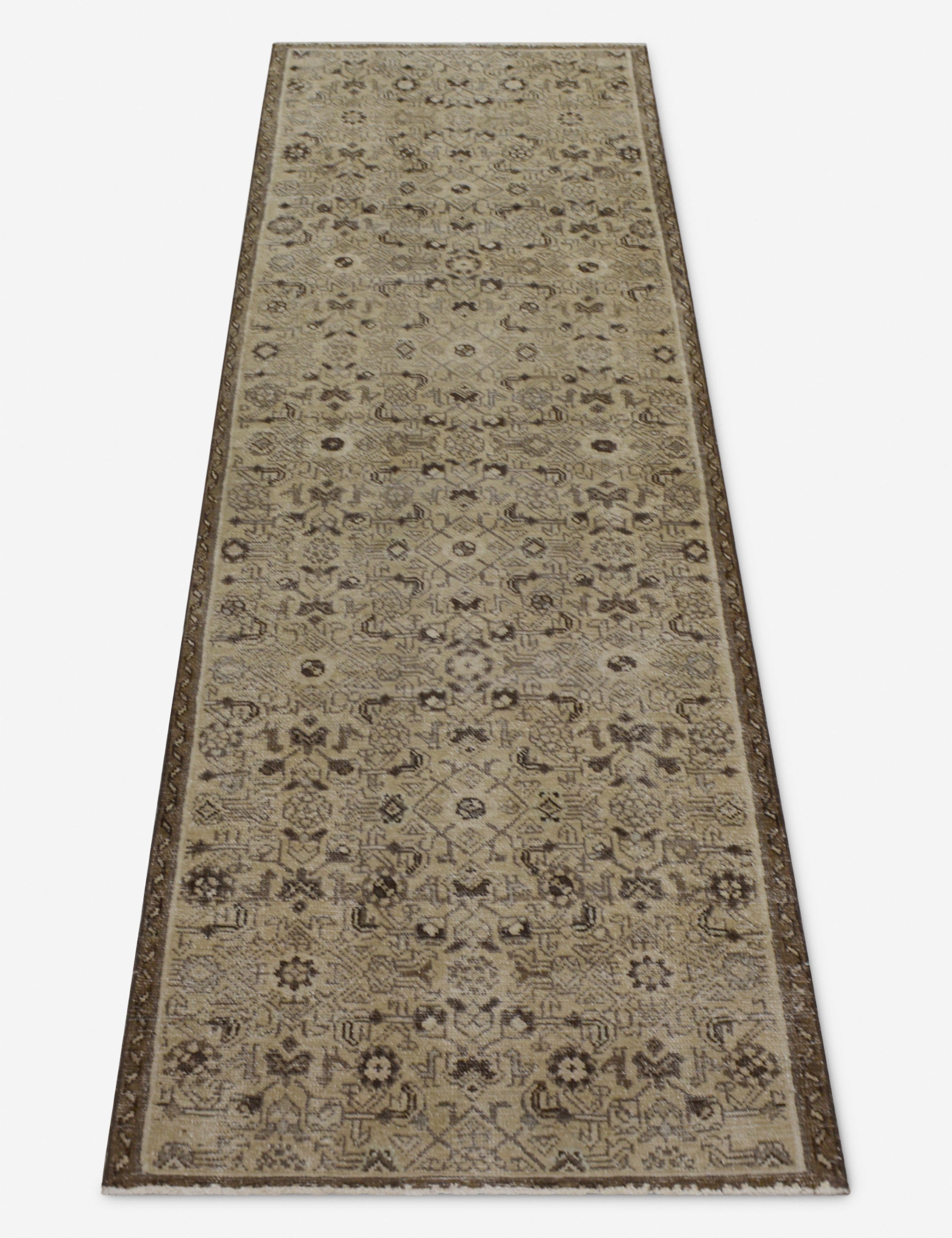 Lulu and Georgia - Vintage Turkish Hand - Knotted Wool Runner Rug No. 266, 2'8" x 8'8"