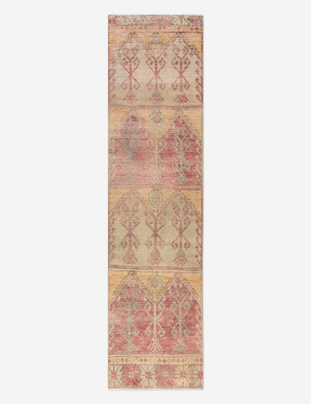 Lulu and Georgia - Vintage Turkish Hand - Knotted Wool Runner Rug No. 267, 3' x 11'8"