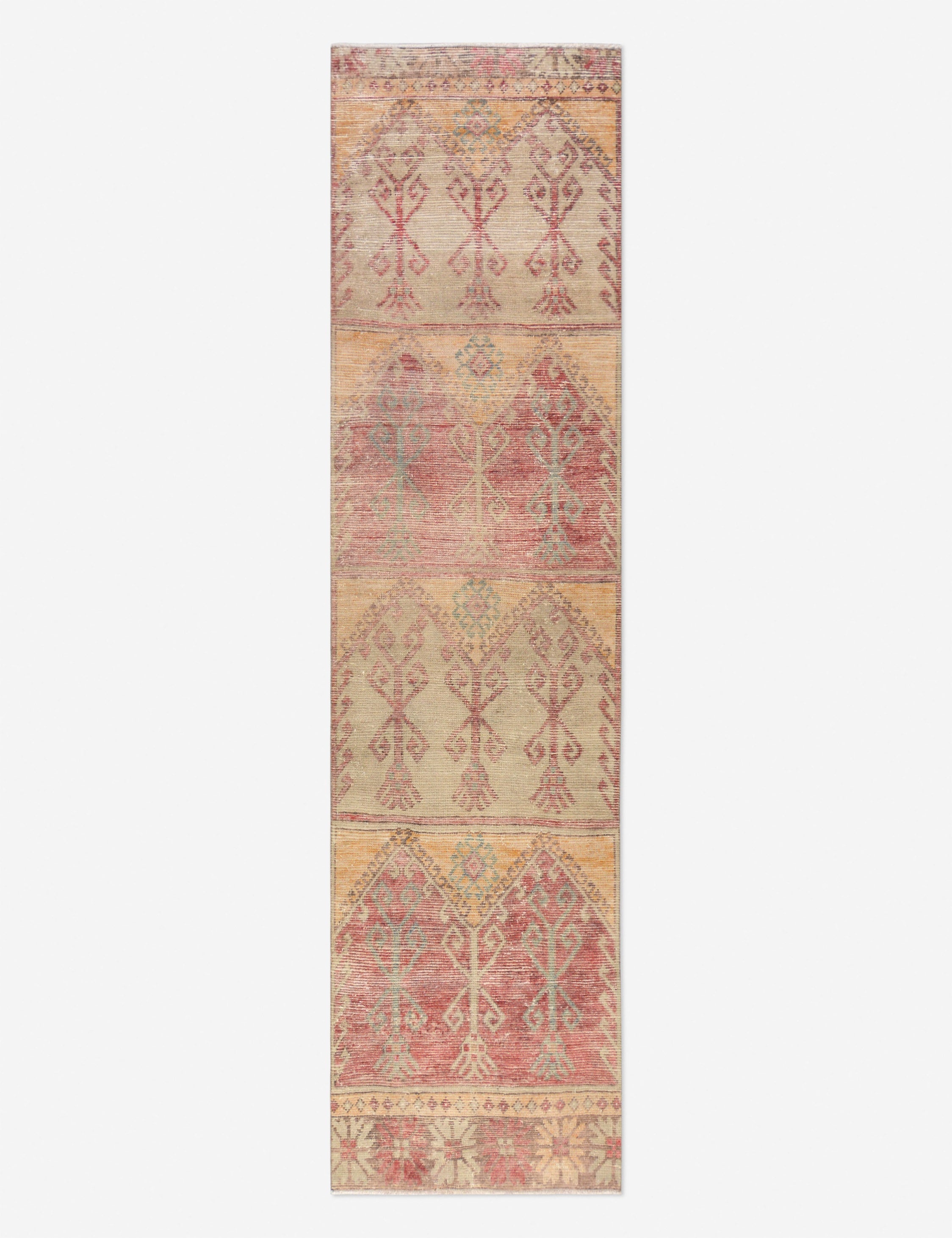 Lulu and Georgia - Vintage Turkish Hand - Knotted Wool Runner Rug No. 267, 3' x 11'8"