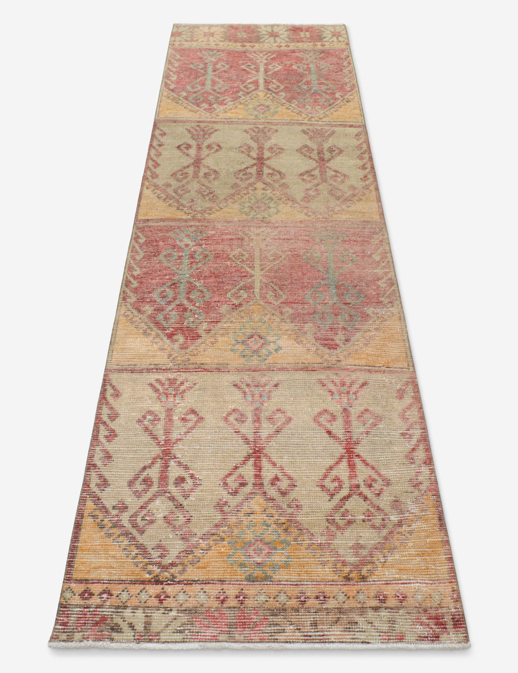 Lulu and Georgia - Vintage Turkish Hand - Knotted Wool Runner Rug No. 267, 3' x 11'8"