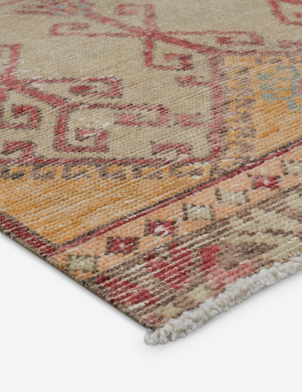 Lulu and Georgia - Vintage Turkish Hand - Knotted Wool Runner Rug No. 267, 3' x 11'8"
