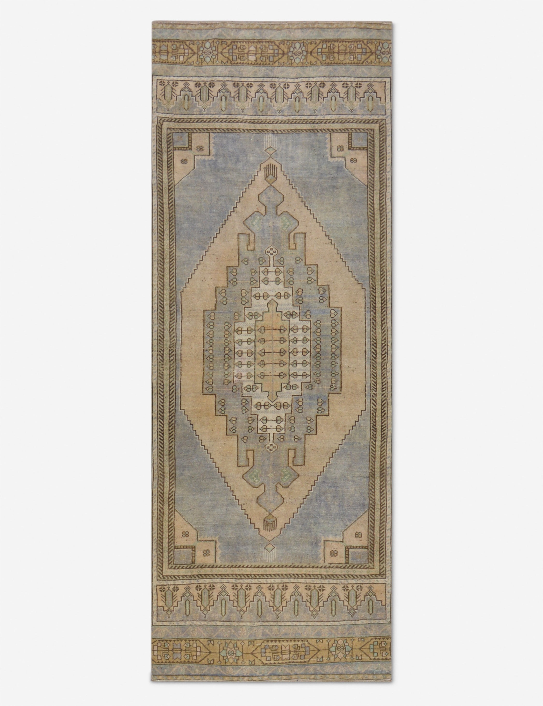 Lulu and Georgia - Vintage Turkish Hand - Knotted Wool Runner Rug No. 270, 3'2" x 8'6"