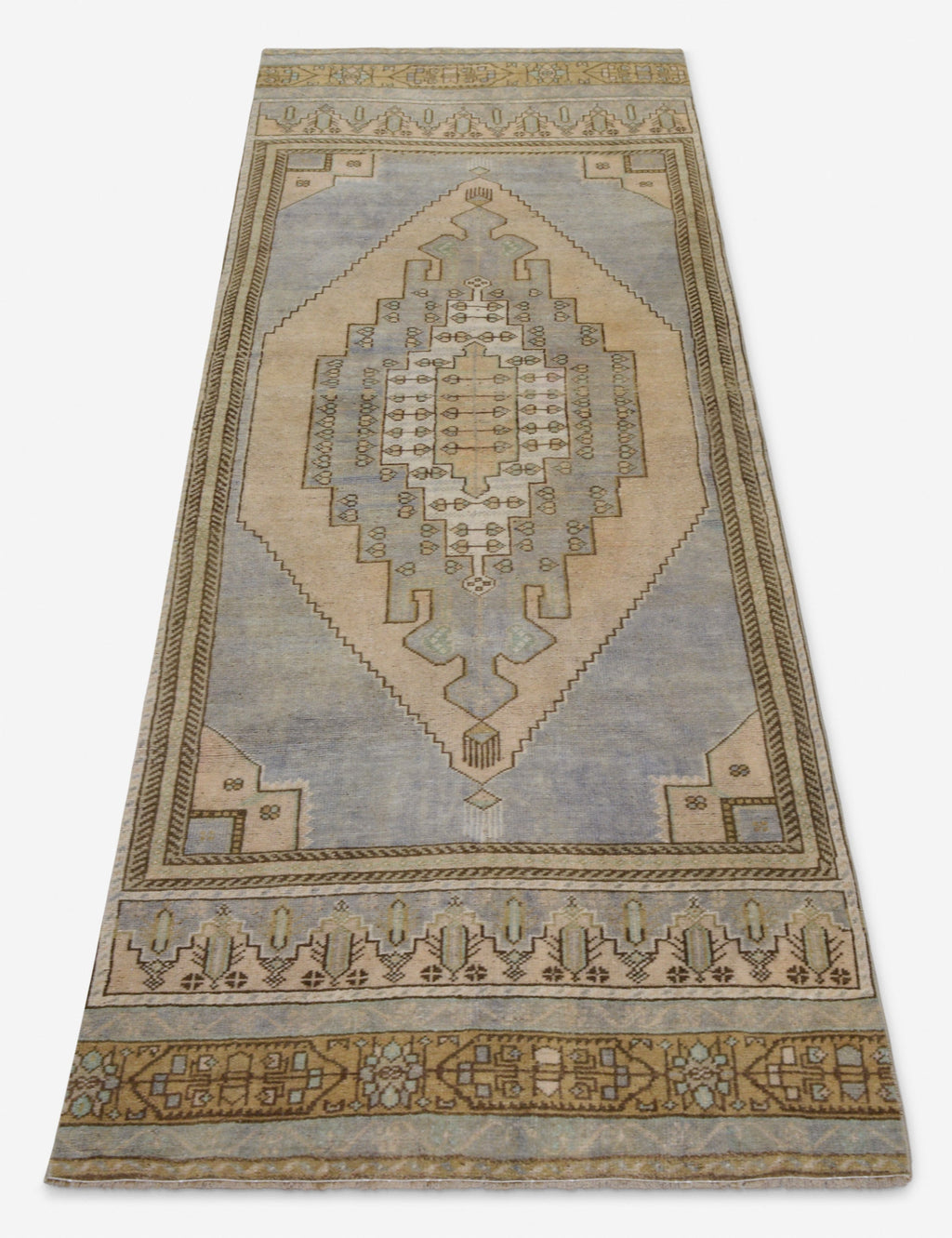 Lulu and Georgia - Vintage Turkish Hand - Knotted Wool Runner Rug No. 270, 3'2" x 8'6"