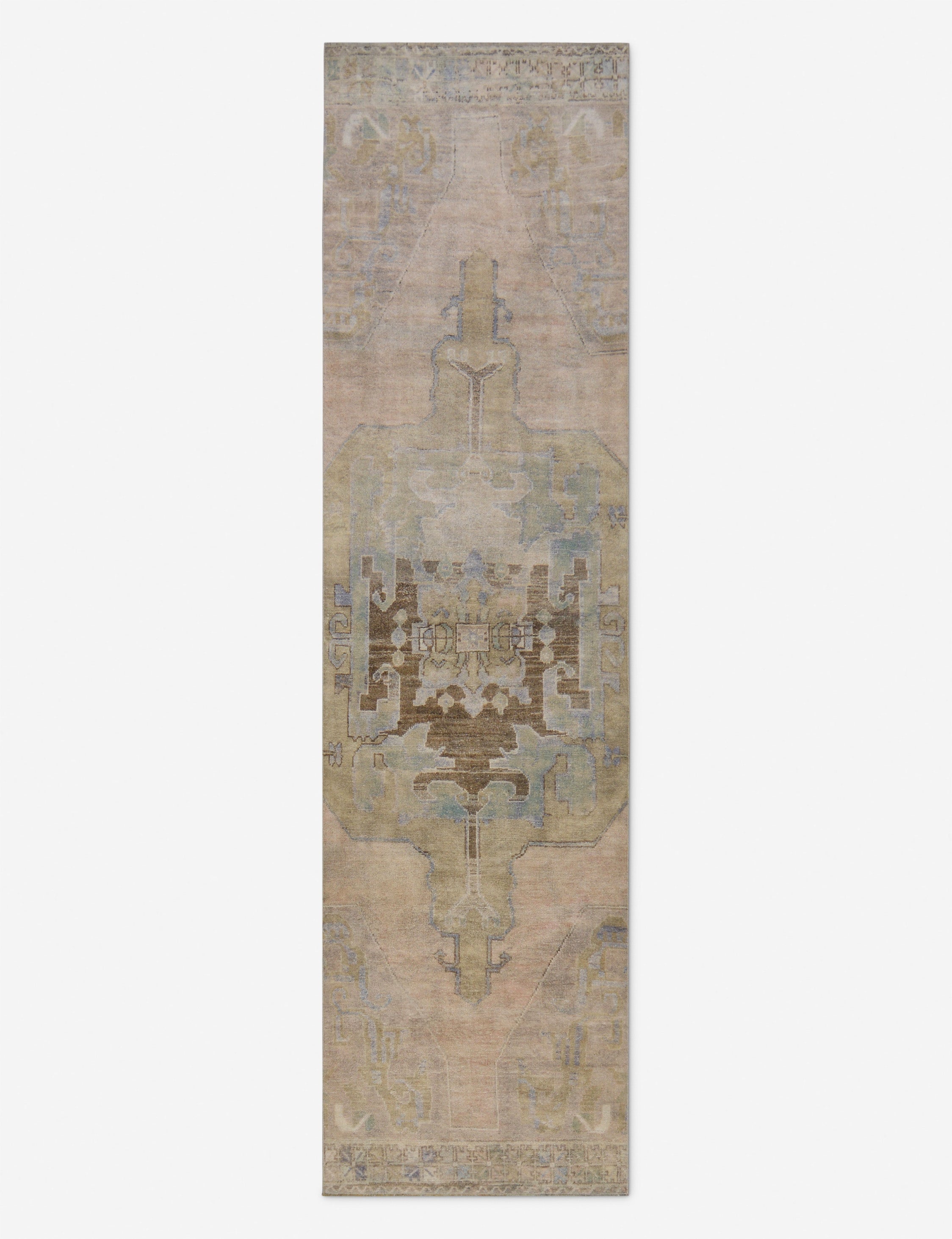 Lulu and Georgia - Vintage Turkish Hand - Knotted Wool Runner Rug No. 273, 3'1" x 11'5"