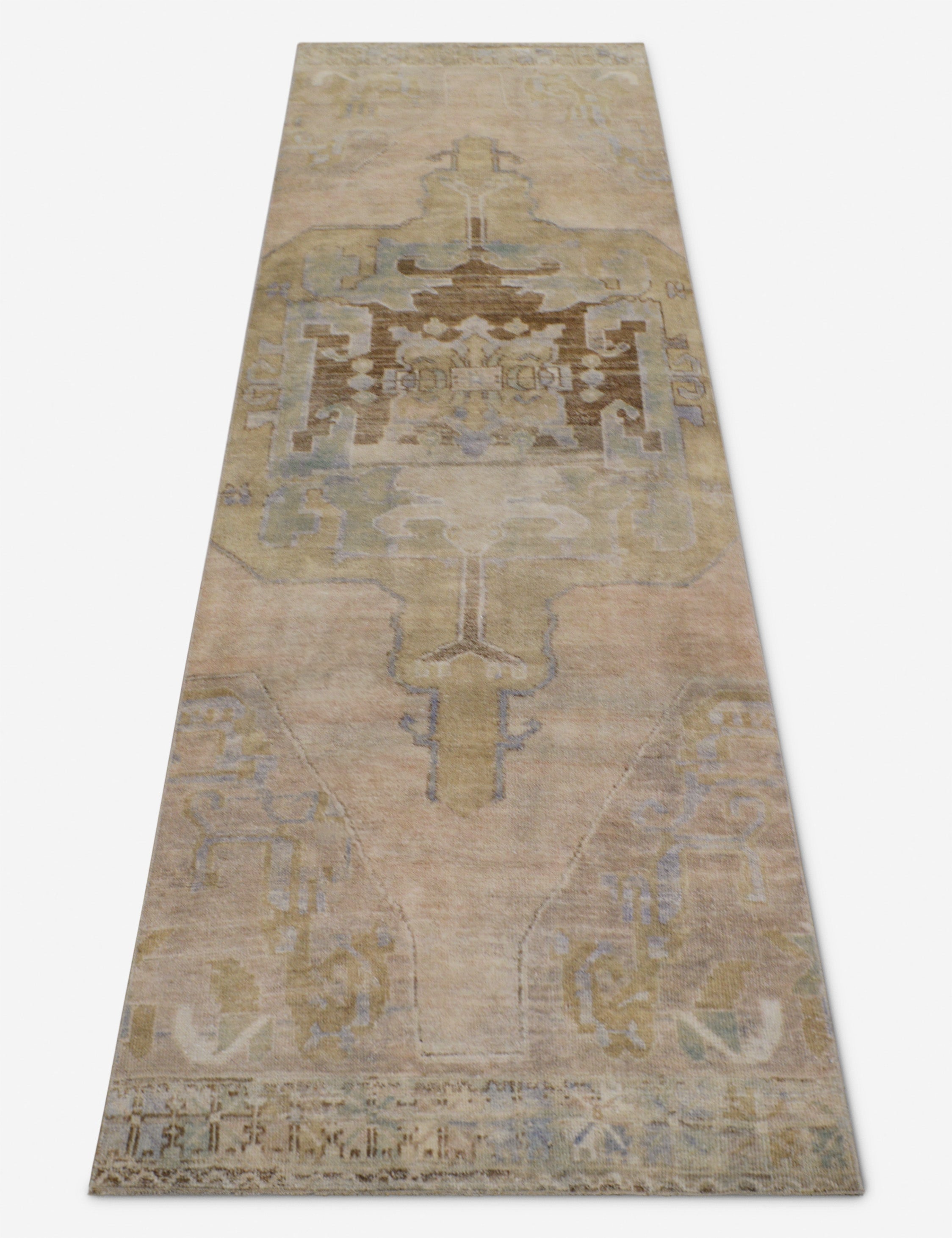 Lulu and Georgia - Vintage Turkish Hand - Knotted Wool Runner Rug No. 273, 3'1" x 11'5"