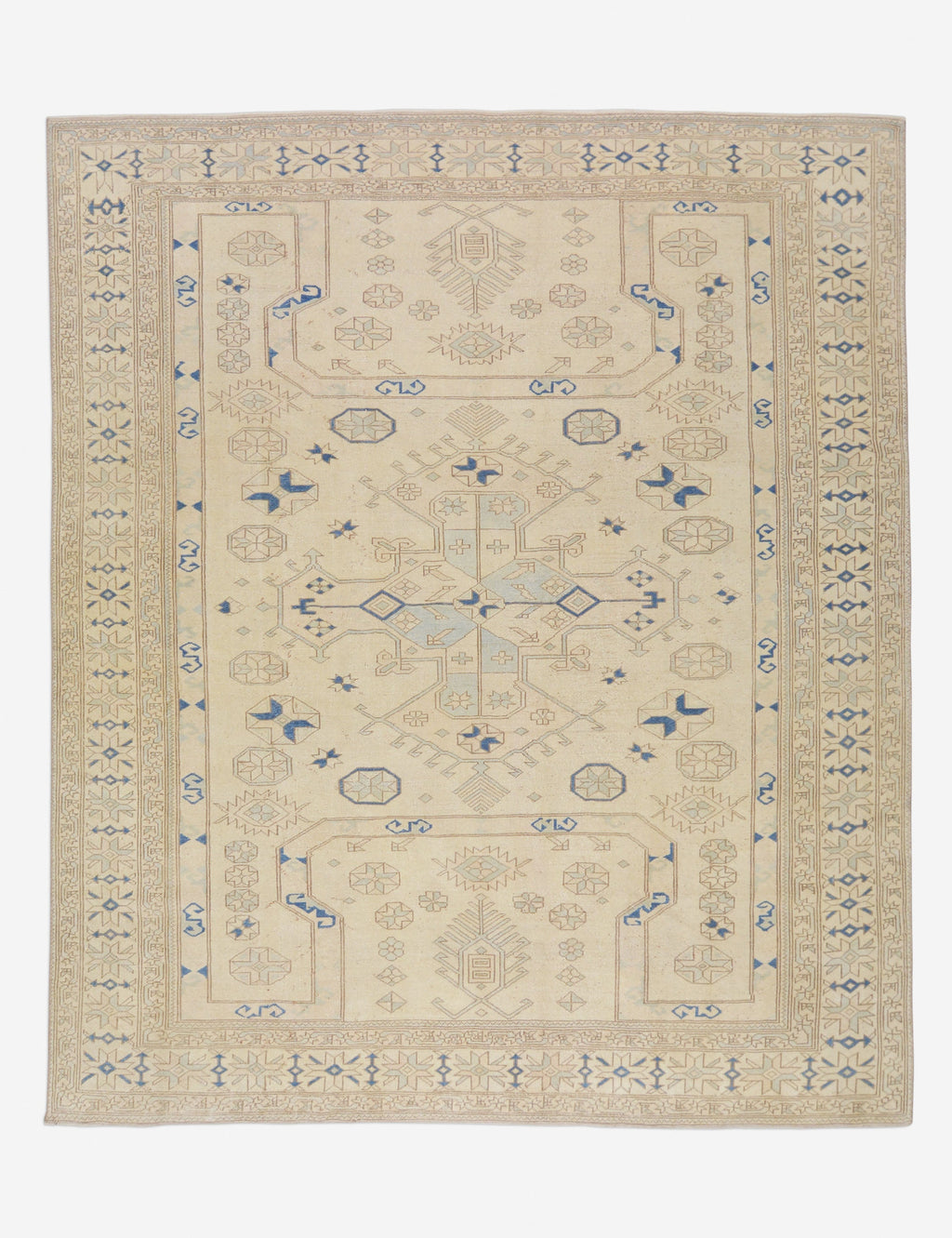 Lulu and Georgia - Vintage Turkish Hand - Knotted Wool Rug No. 413, 7'9" x 9'3