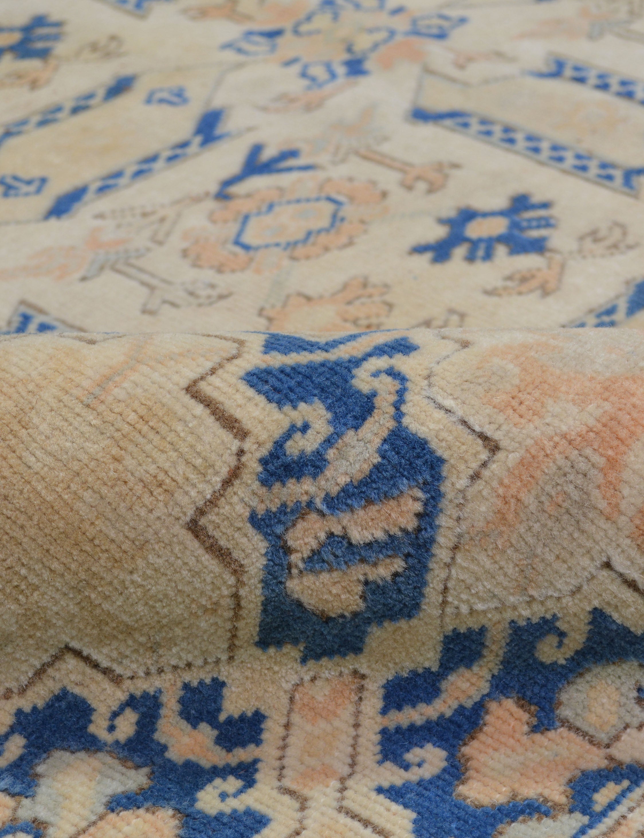Lulu and Georgia - Vintage Turkish Hand - Knotted Wool Rug No. 425, 5' x 6'9"