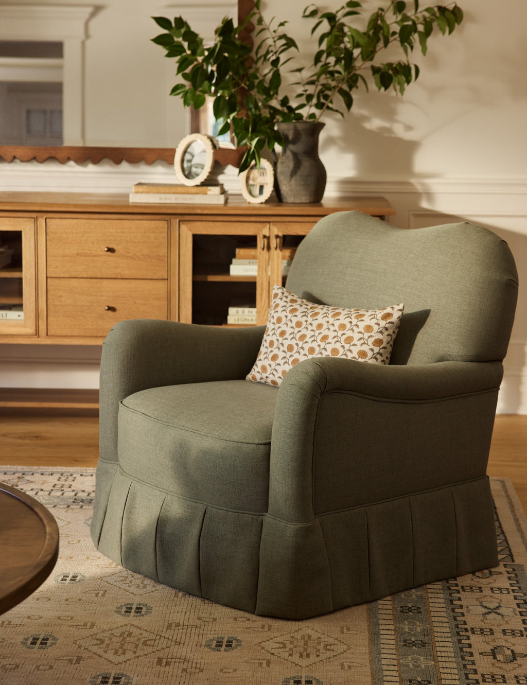 Lulu and Georgia - Middleton Skirted Accent Chair by Ginny Macdonald