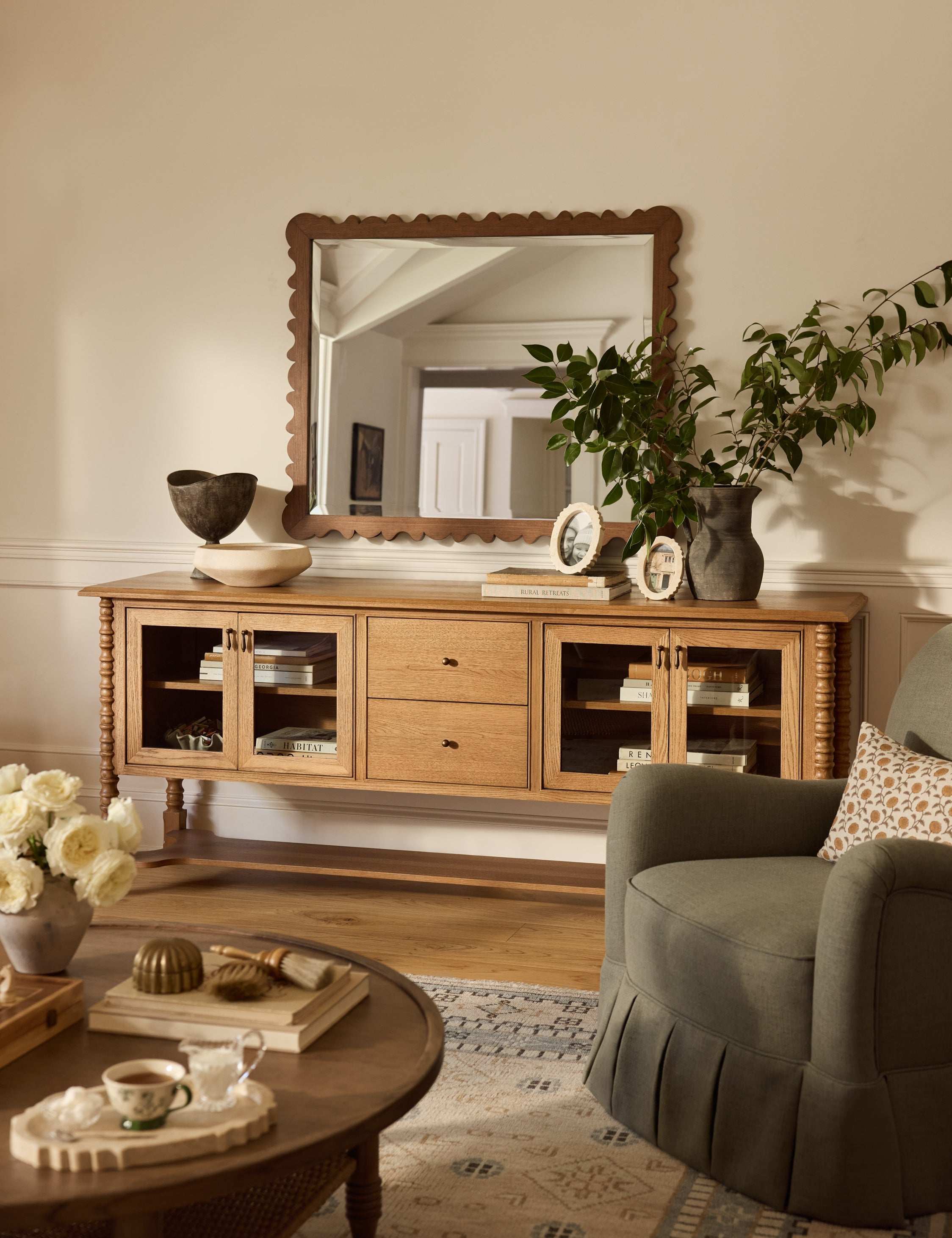 Lulu and Georgia - Longton Mantel Mirror by Ginny MacDonald