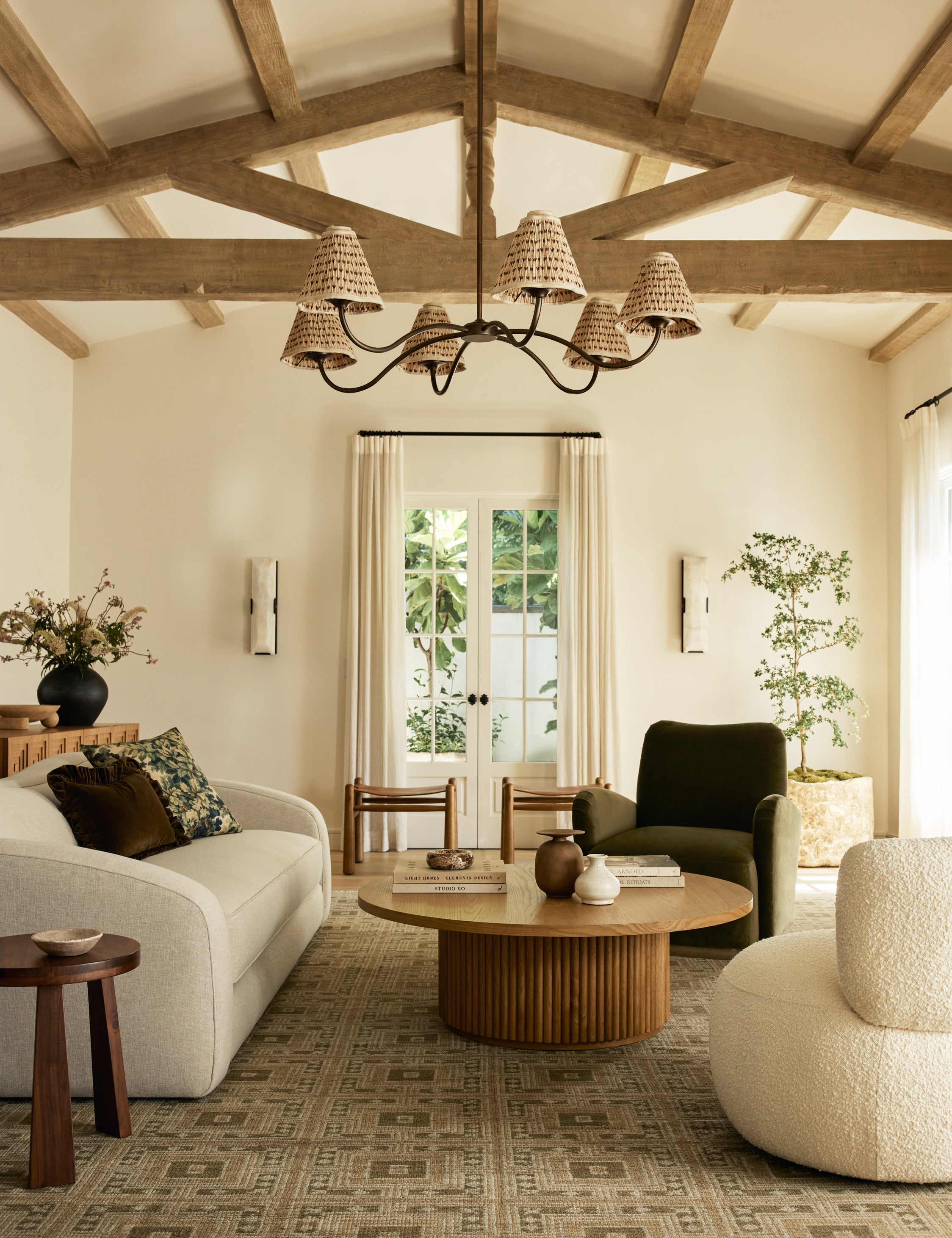 Lulu and Georgia - Open Box: Rutherford Round Coffee Table, Natural Oak