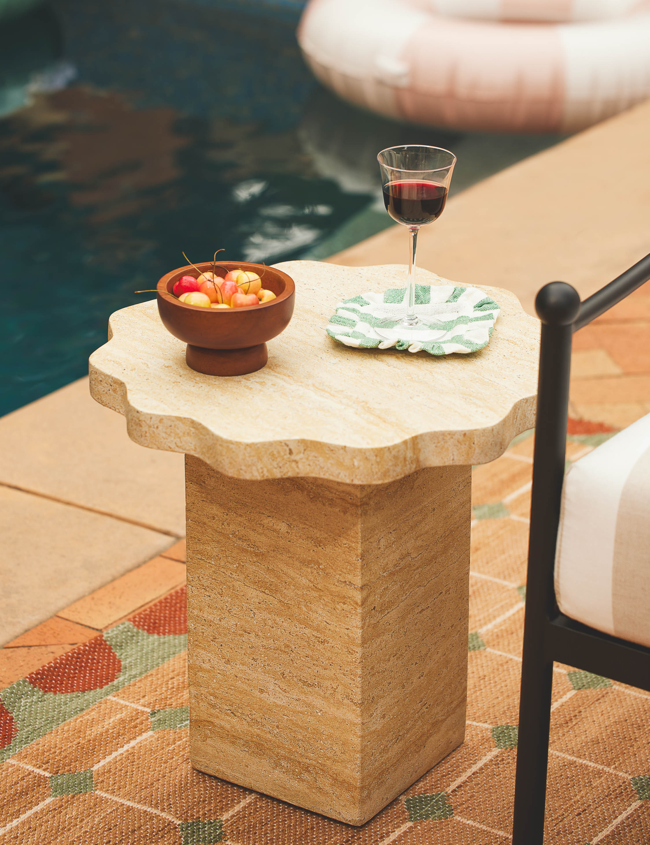 Lulu and Georgia - Scalloped Indoor / Outdoor Side Table by Sarah Sherman Samuel