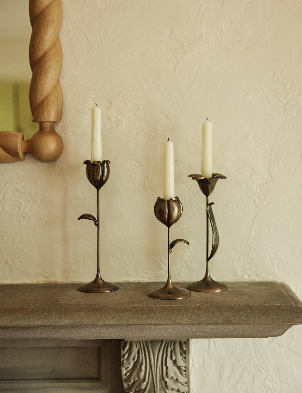Lulu and Georgia - Olivia Floral Candlesticks (Set of 3) by Sarah Sherman Samuel