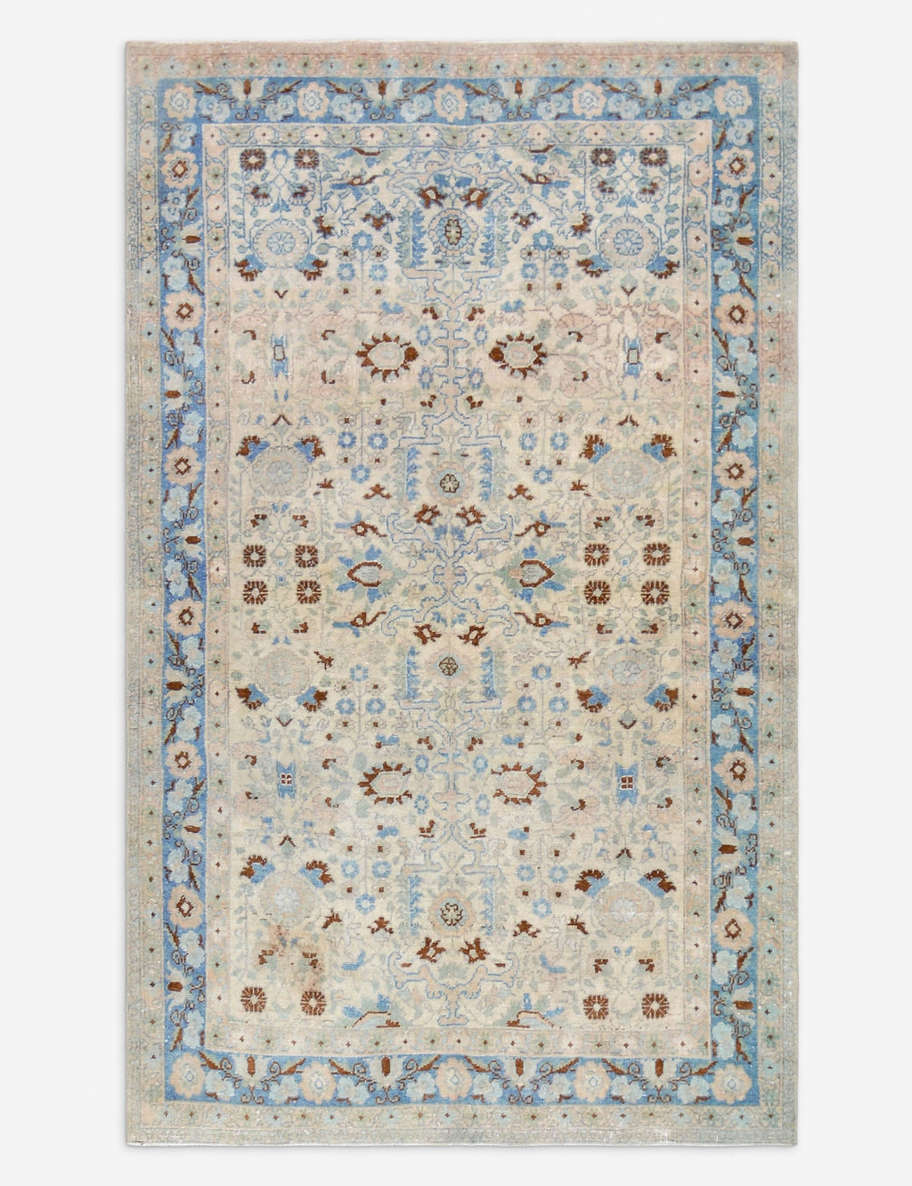 Lulu and Georgia - Vintage Turkish Hand - Knotted Wool Rug No. 427, 4'3" x 6'8"