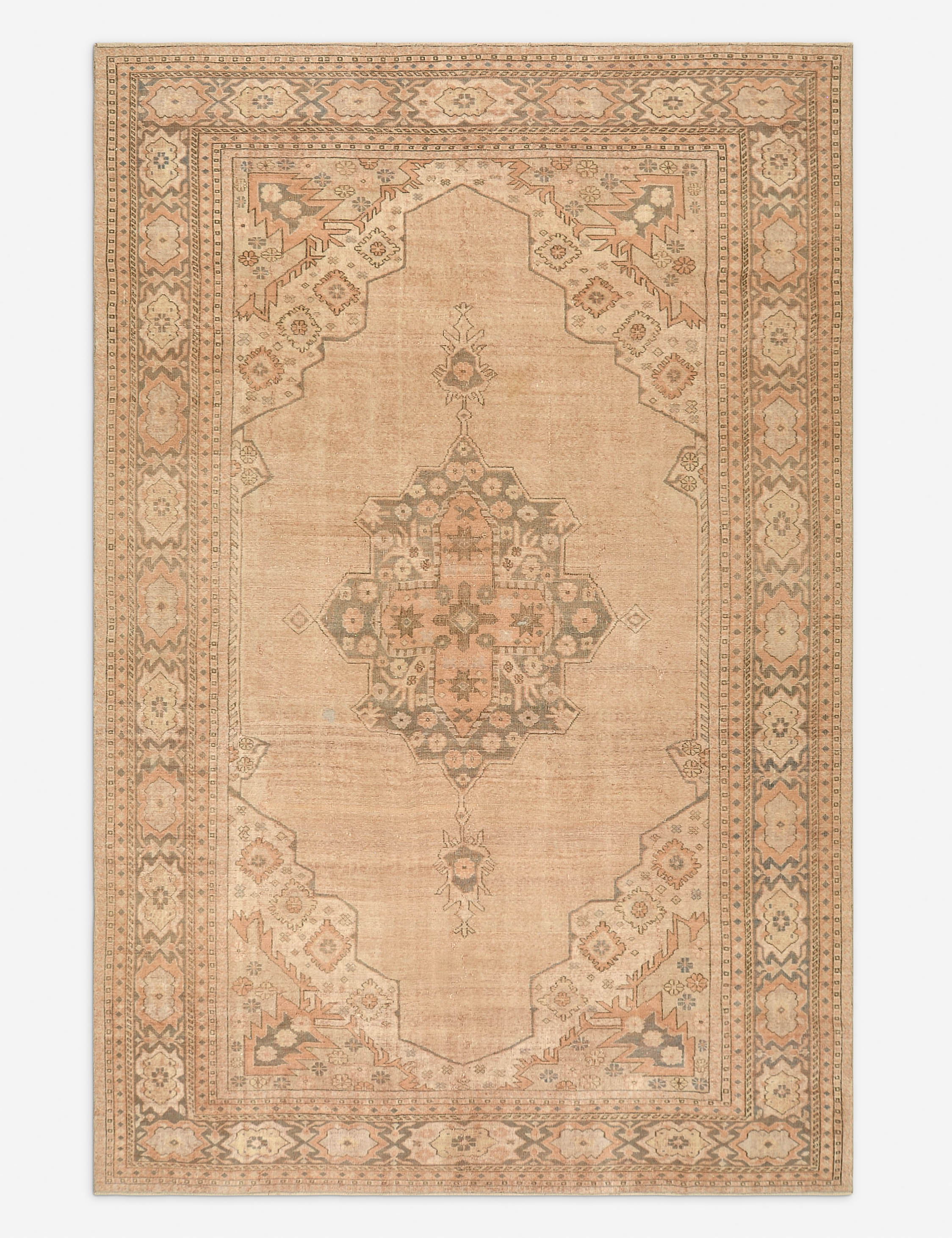 Lulu and Georgia - Vintage Turkish Hand - Knotted Wool Rug No. 414, 7' x 10'6"