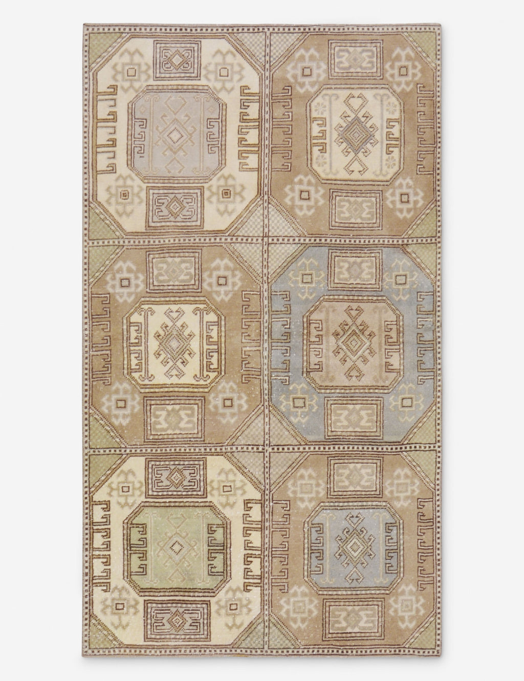 Lulu and Georgia - Vintage Turkish Hand - Knotted Wool Rug No. 434, 4' x 7'