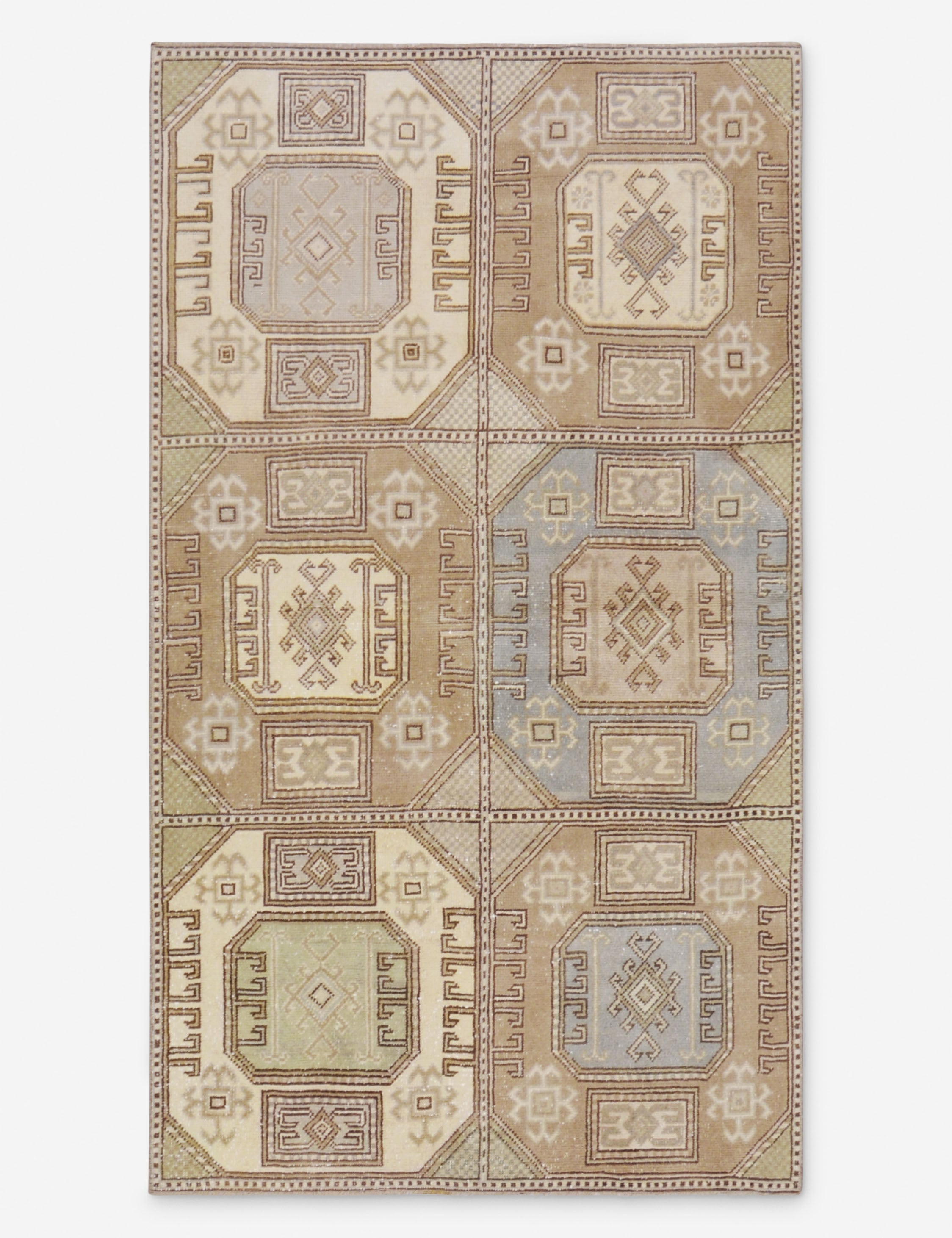Lulu and Georgia - Vintage Turkish Hand - Knotted Wool Rug No. 434, 4' x 7'