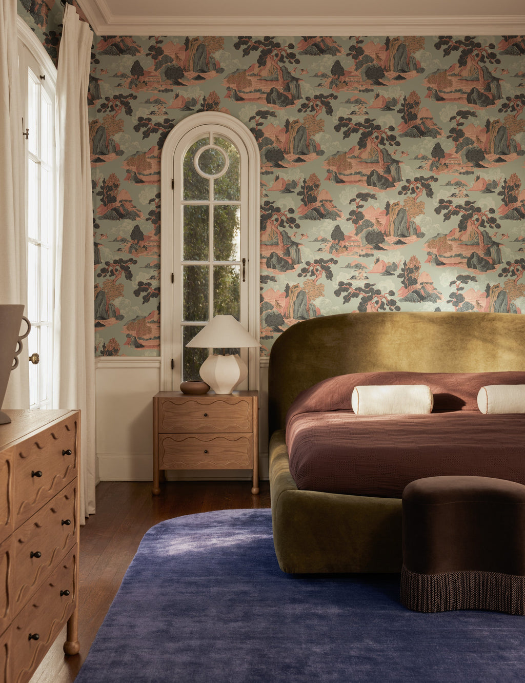 Lulu and Georgia - Scenic Landscape Grasscloth Wallpaper by Aimee Song
