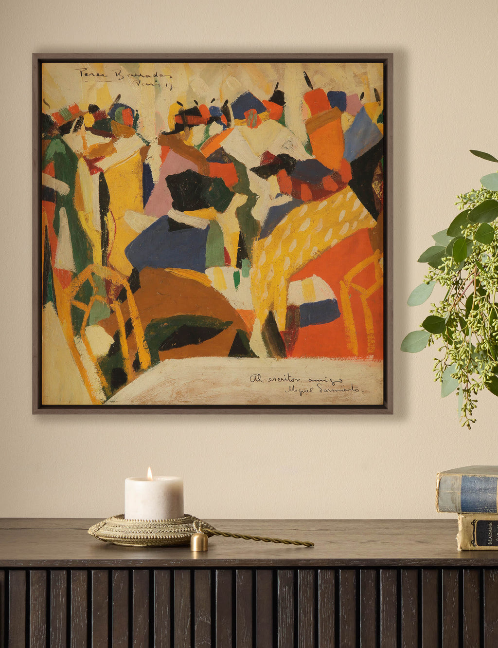 Lulu and Georgia - Composicion Vibracionista Wall Art by Rafael Barradas