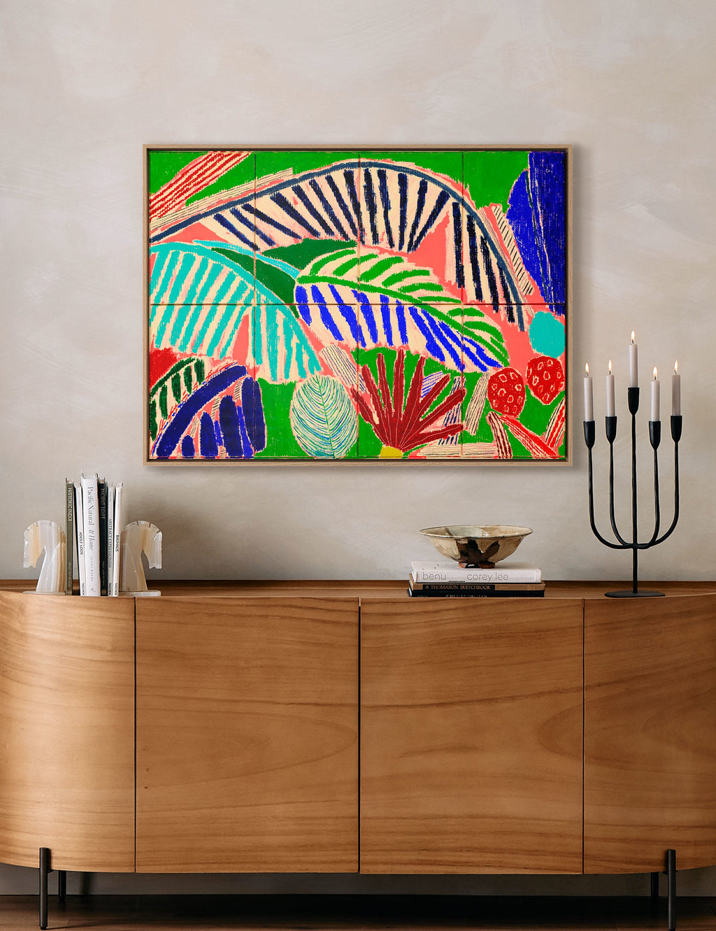 Lulu and Georgia - Leaves Wide Wall Art by Rosa Roberts