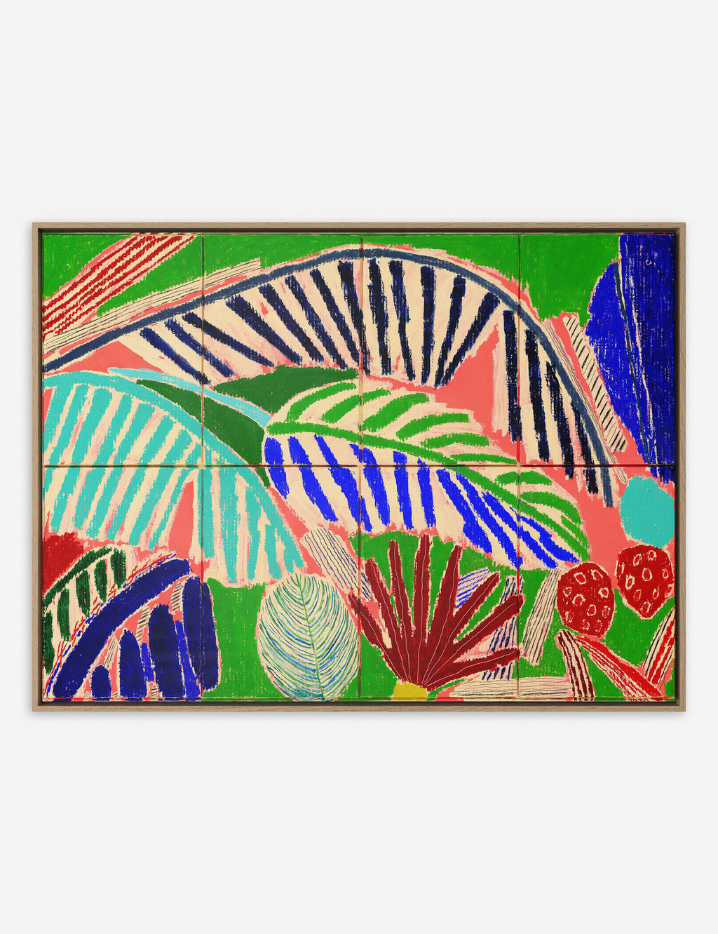 Lulu and Georgia - Leaves Wide Wall Art by Rosa Roberts