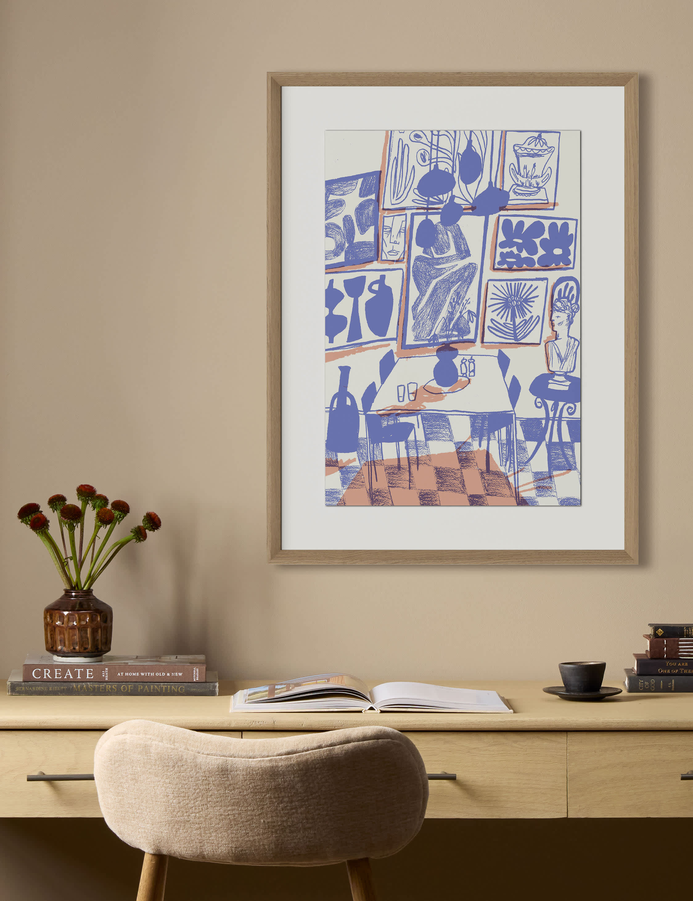 Lulu and Georgia - Home Block - Haven Wall Art by Chloe Watts
