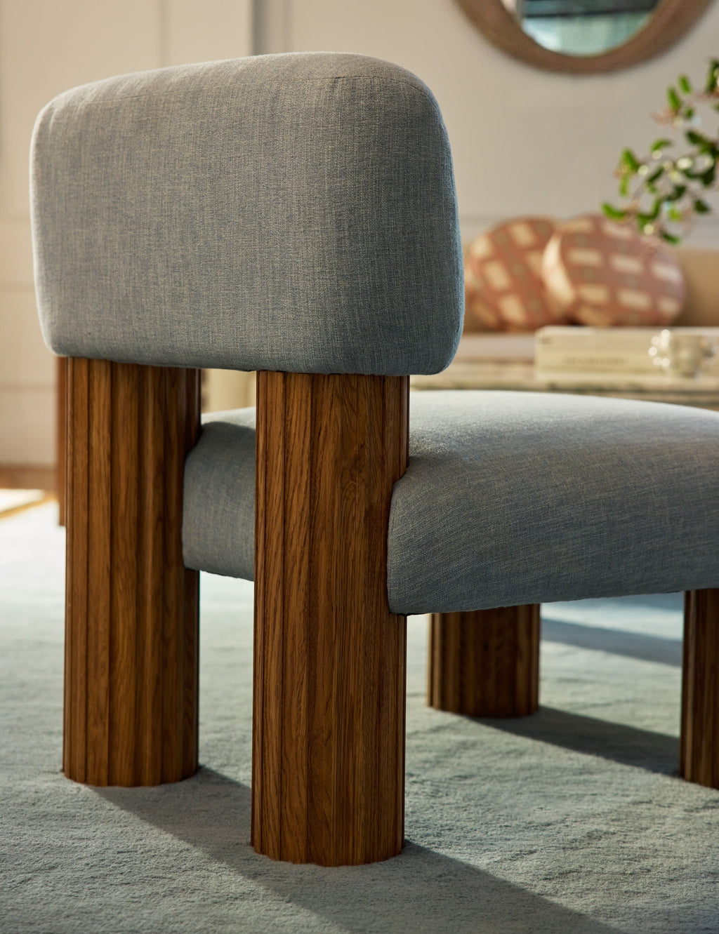 Lulu and Georgia - Open Box: Auclair Accent Chair, Pool Performance Cotton Weave