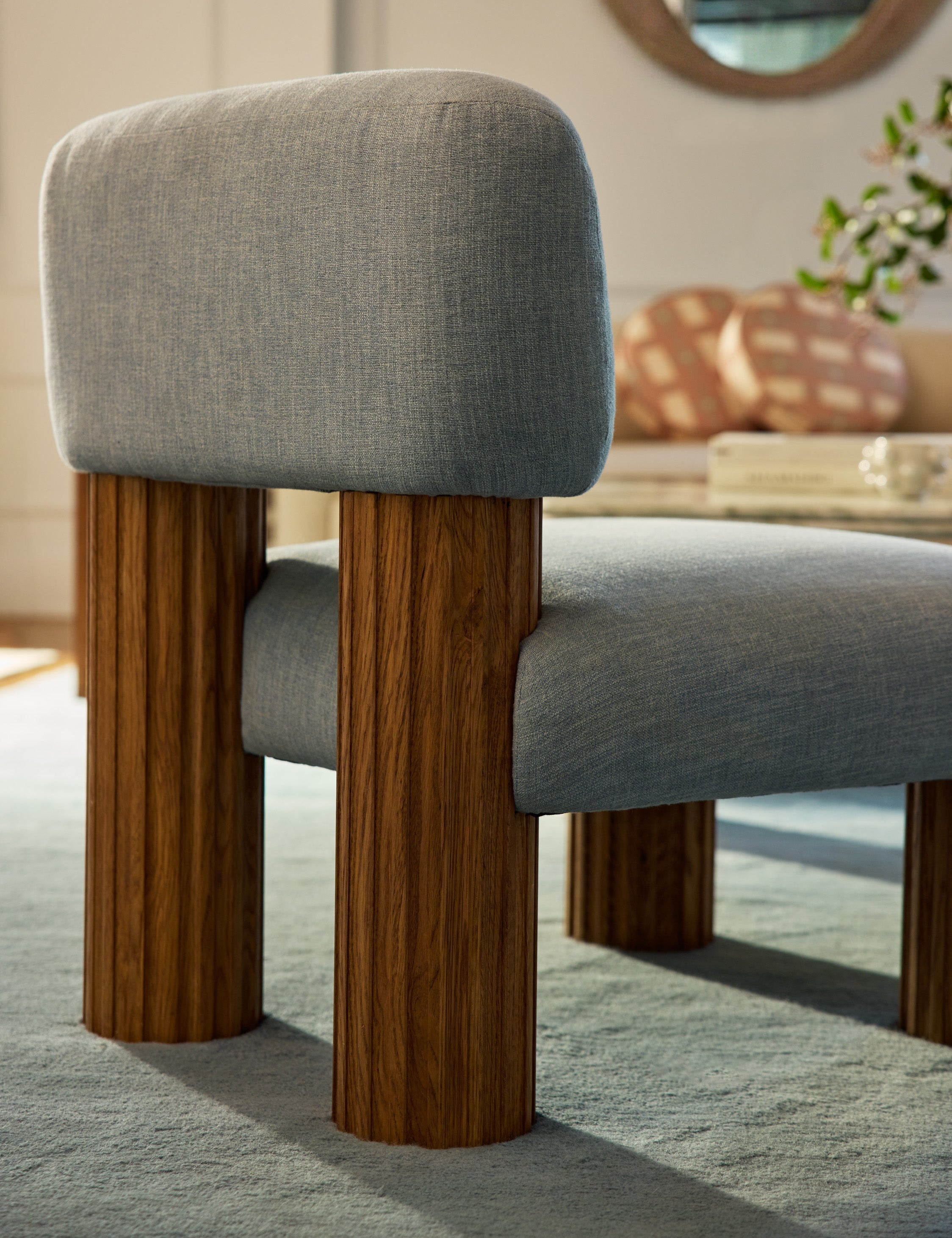 Lulu and Georgia - Open Box: Auclair Accent Chair, Pool Performance Cotton Weave