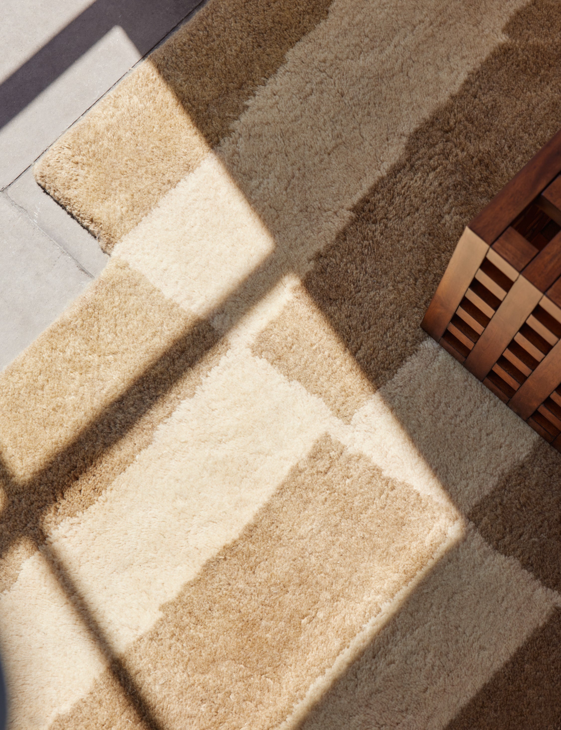 Lulu and Georgia - Askel Hand-Knotted Wool Rug Swatch, Natural by Sarah Sherman Samuel 12" x 12"