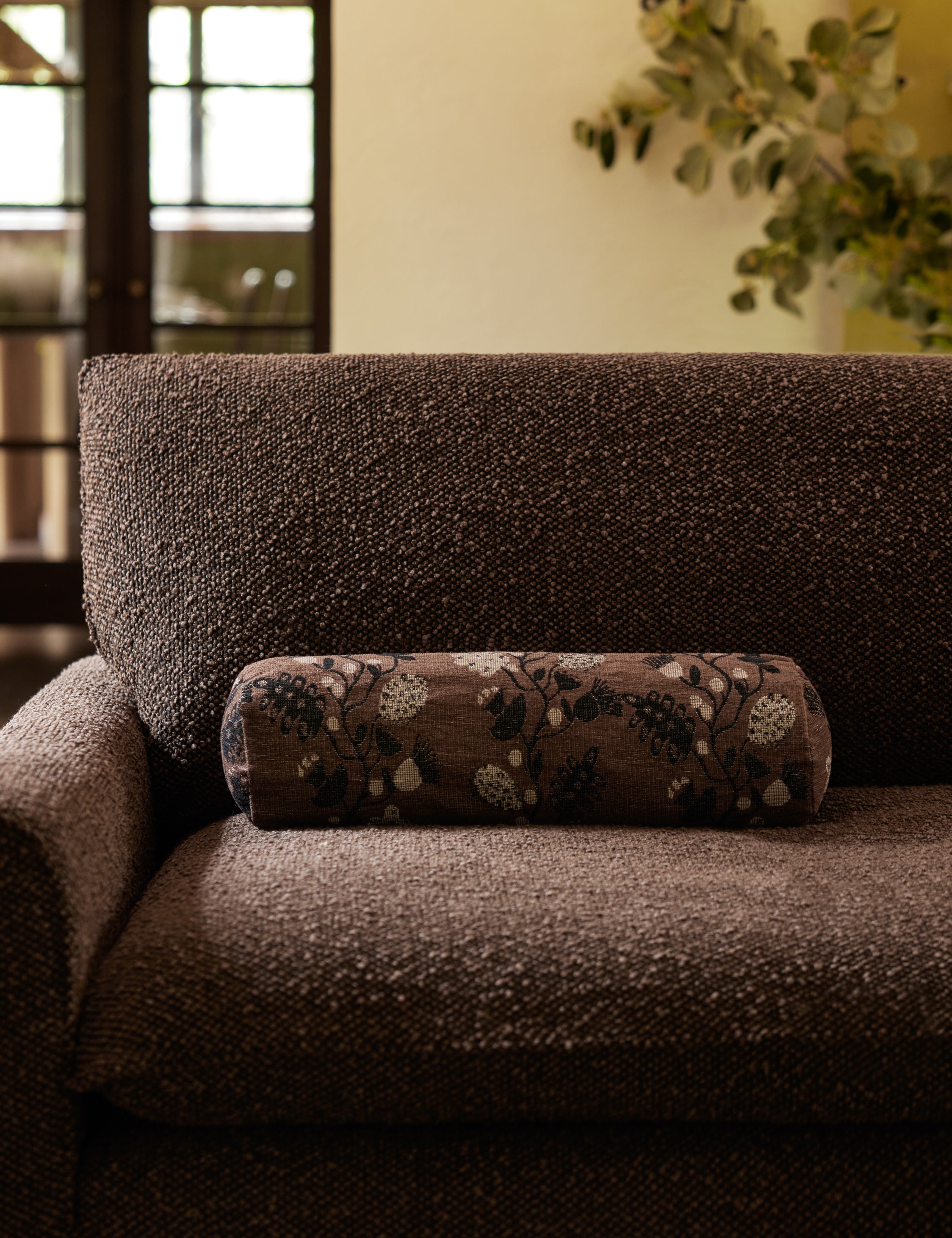 Lulu and Georgia - Vini Botanical Jacquard Bolster Pillow by Sarah Sherman Samuel