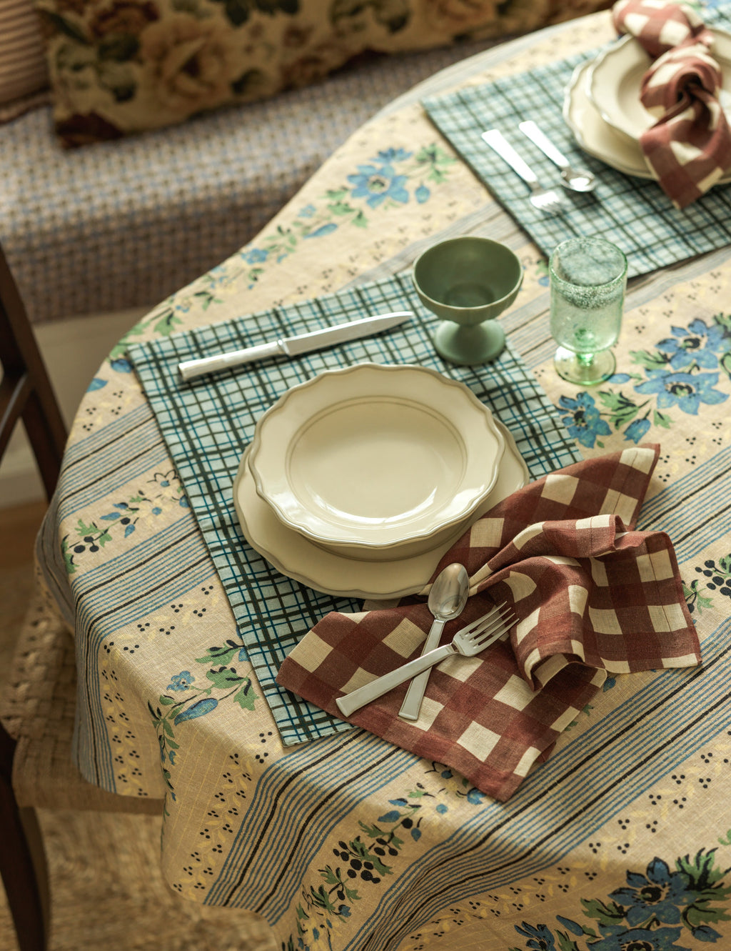 Lulu and Georgia - Golden Linen Tablecloth by Heidi Caillier