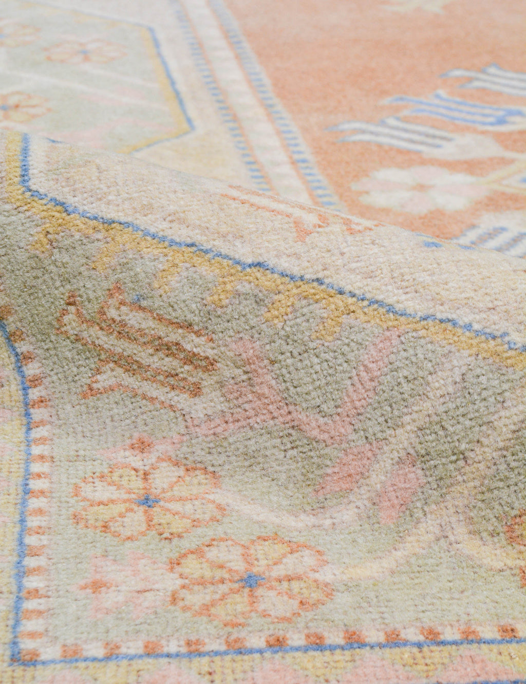 Lulu and Georgia - Vintage Turkish Hand - Knotted Wool Rug No. 466, 5' x 8' 2"