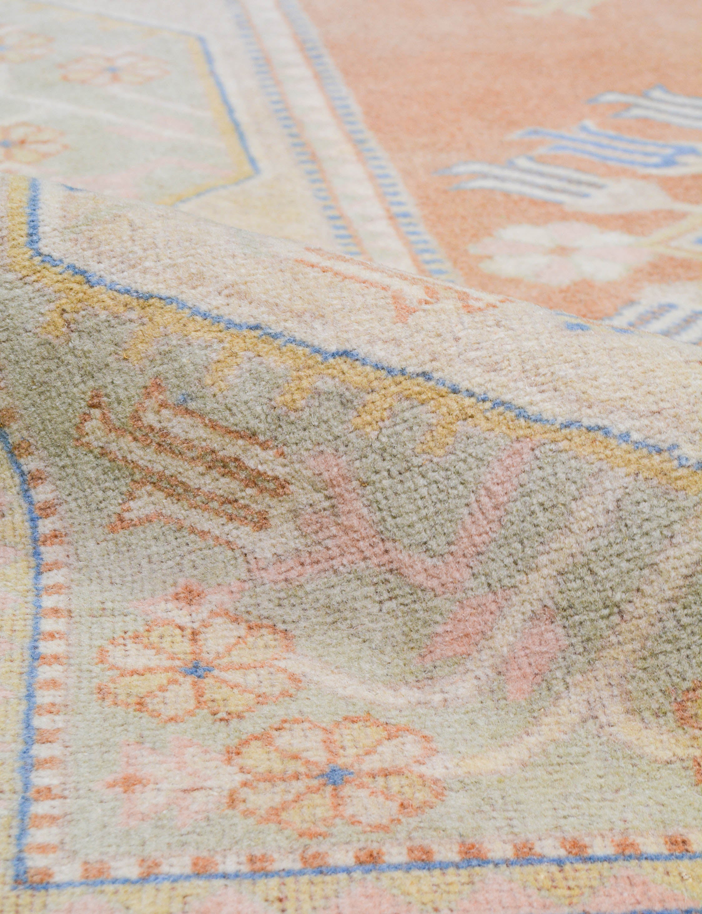 Lulu and Georgia - Vintage Turkish Hand - Knotted Wool Rug No. 466, 5' x 8' 2"