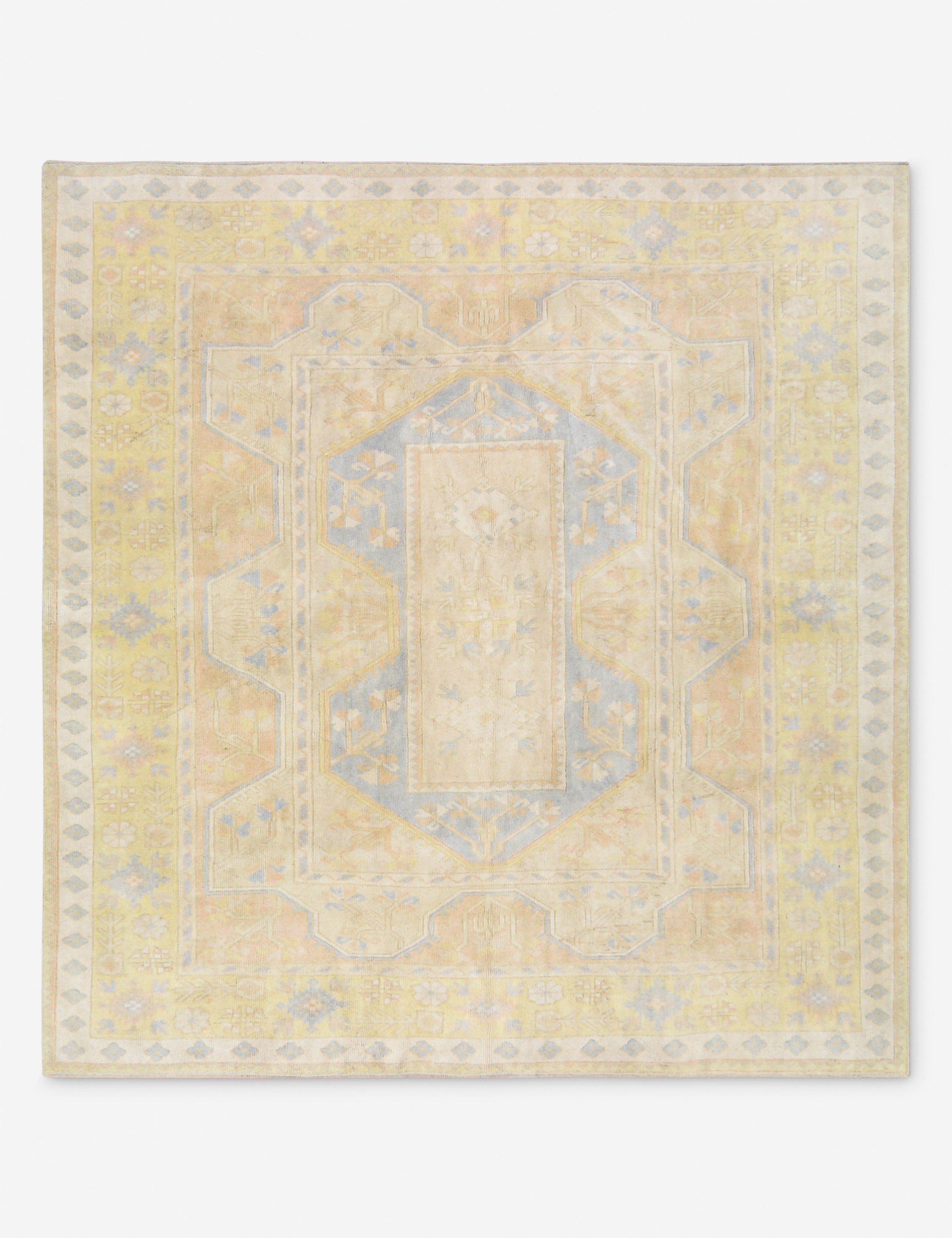 Lulu and Georgia - Vintage Turkish Hand - Knotted Wool Rug No. 472, 7' x 7'
