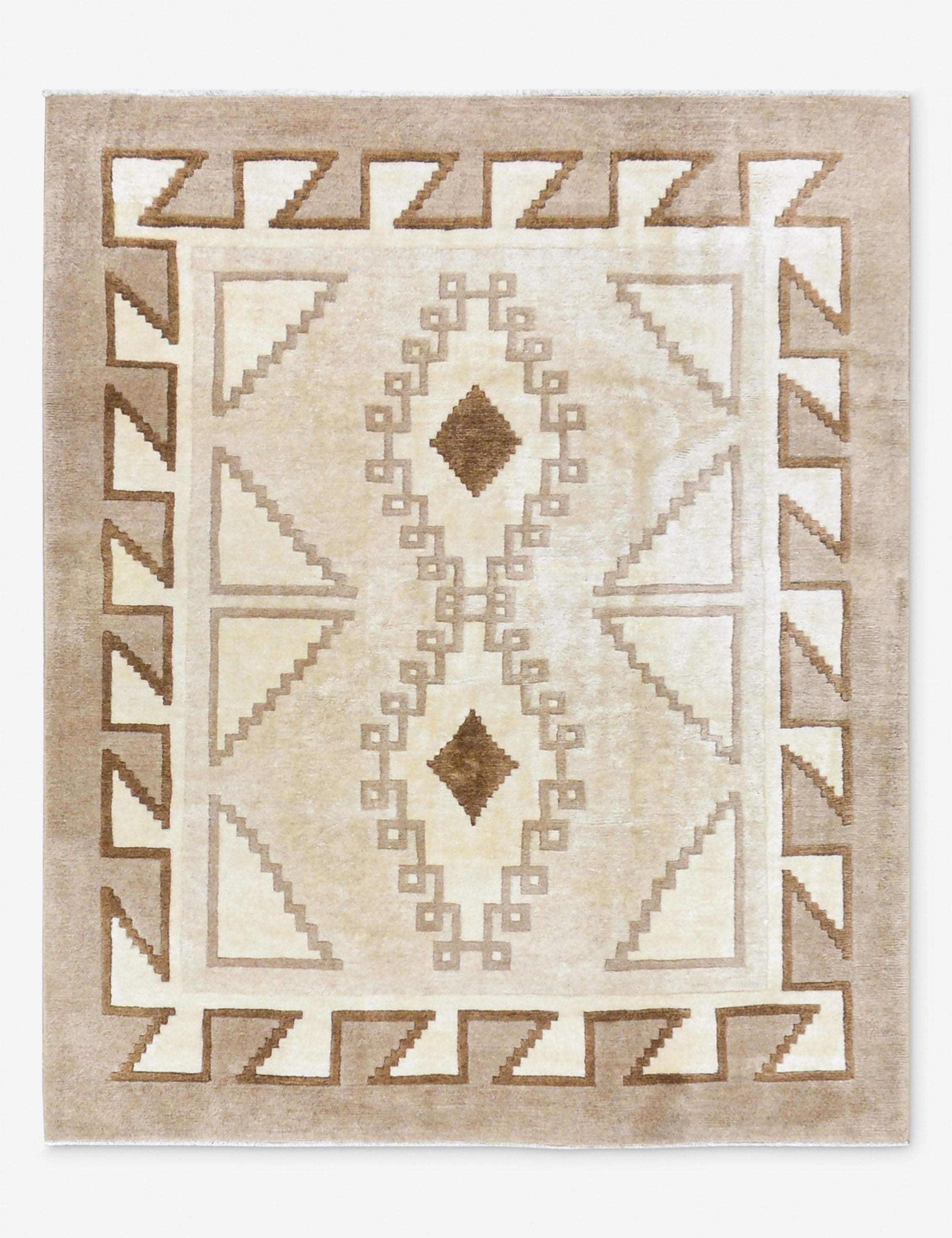 Lulu and Georgia - Vintage Turkish Hand - Knotted Wool Rug No. 473, 5' x 6' 2"