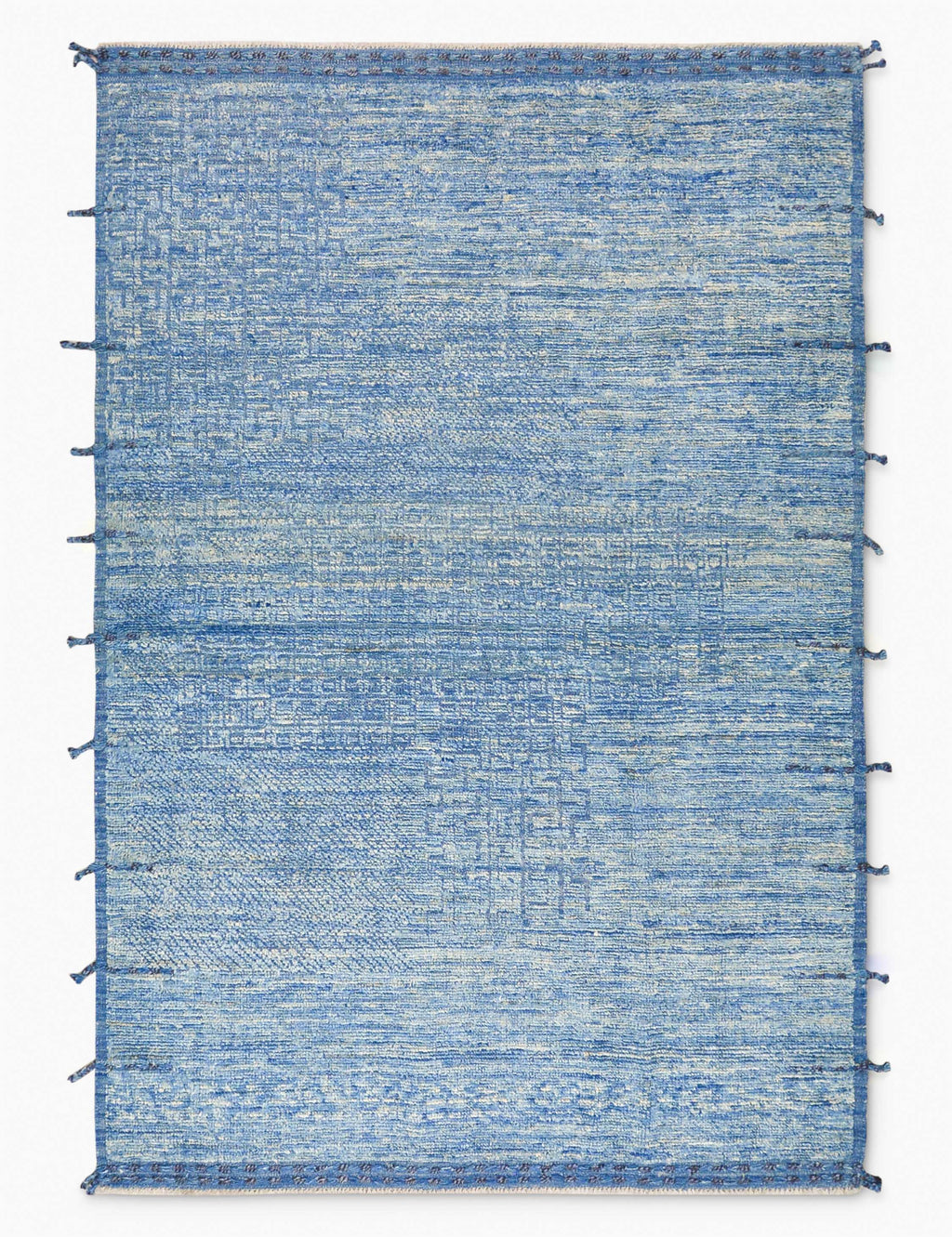 Lulu and Georgia - Vintage Moroccan Hand - Knotted Wool Rug No. 475, 5' 6" x 8' 3"