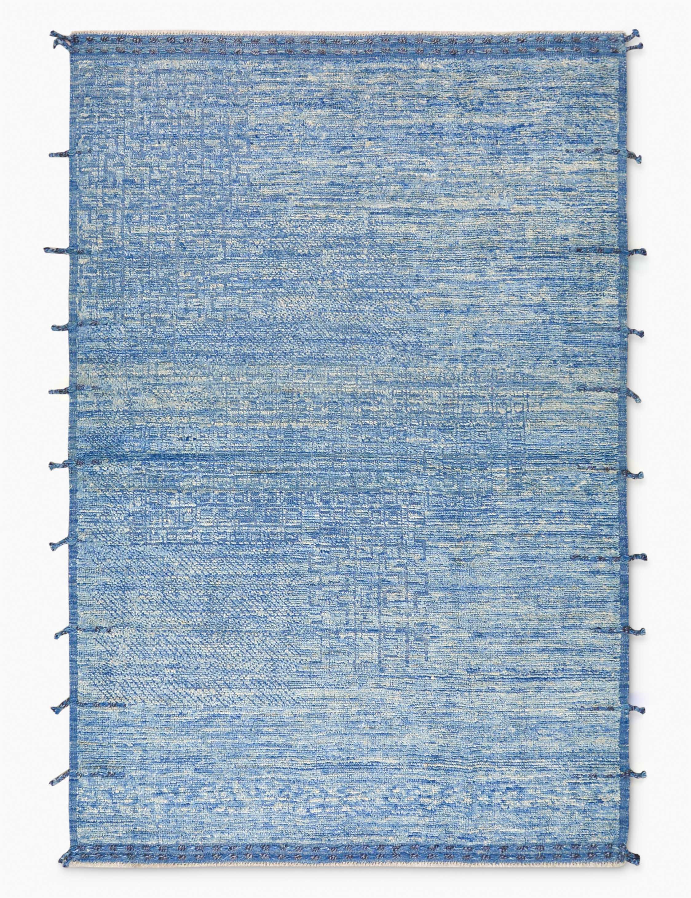 Lulu and Georgia - Vintage Moroccan Hand - Knotted Wool Rug No. 475, 5' 6" x 8' 3"